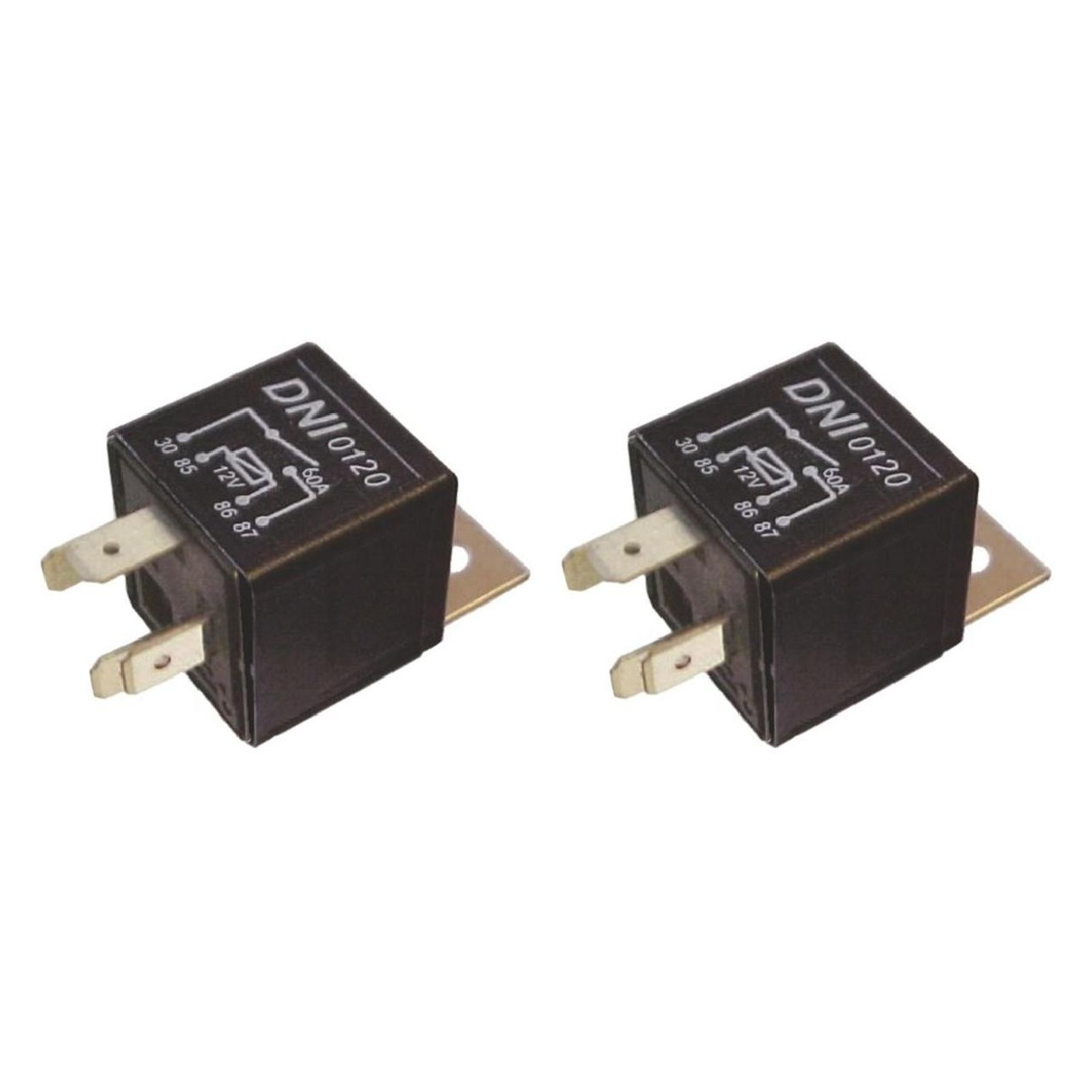 2 Relés Auxiliar 12V 60A - DNI 0120