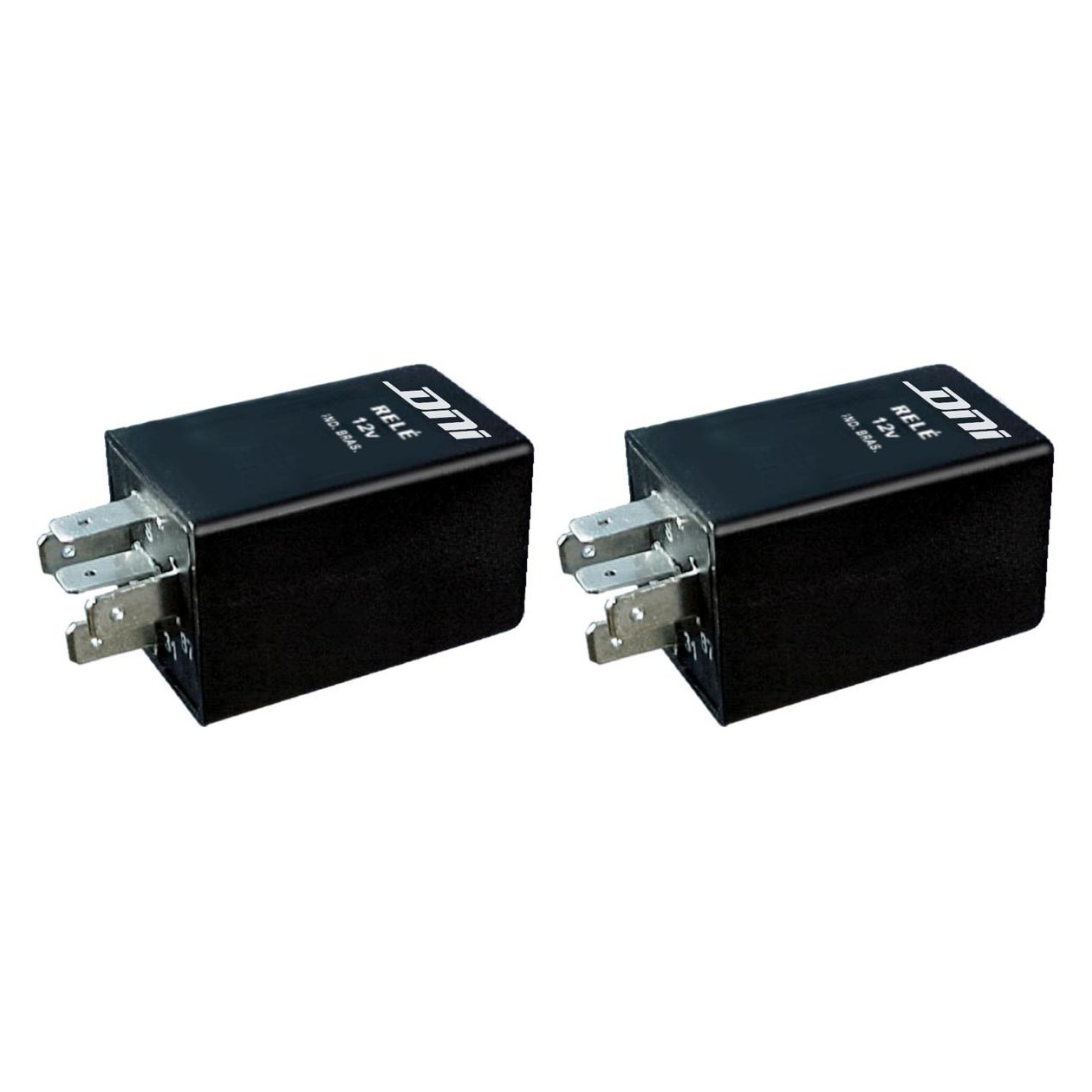2 Relés Comutador de Carga Pulso Negativo 12V 5 Terminais - DNI 0415