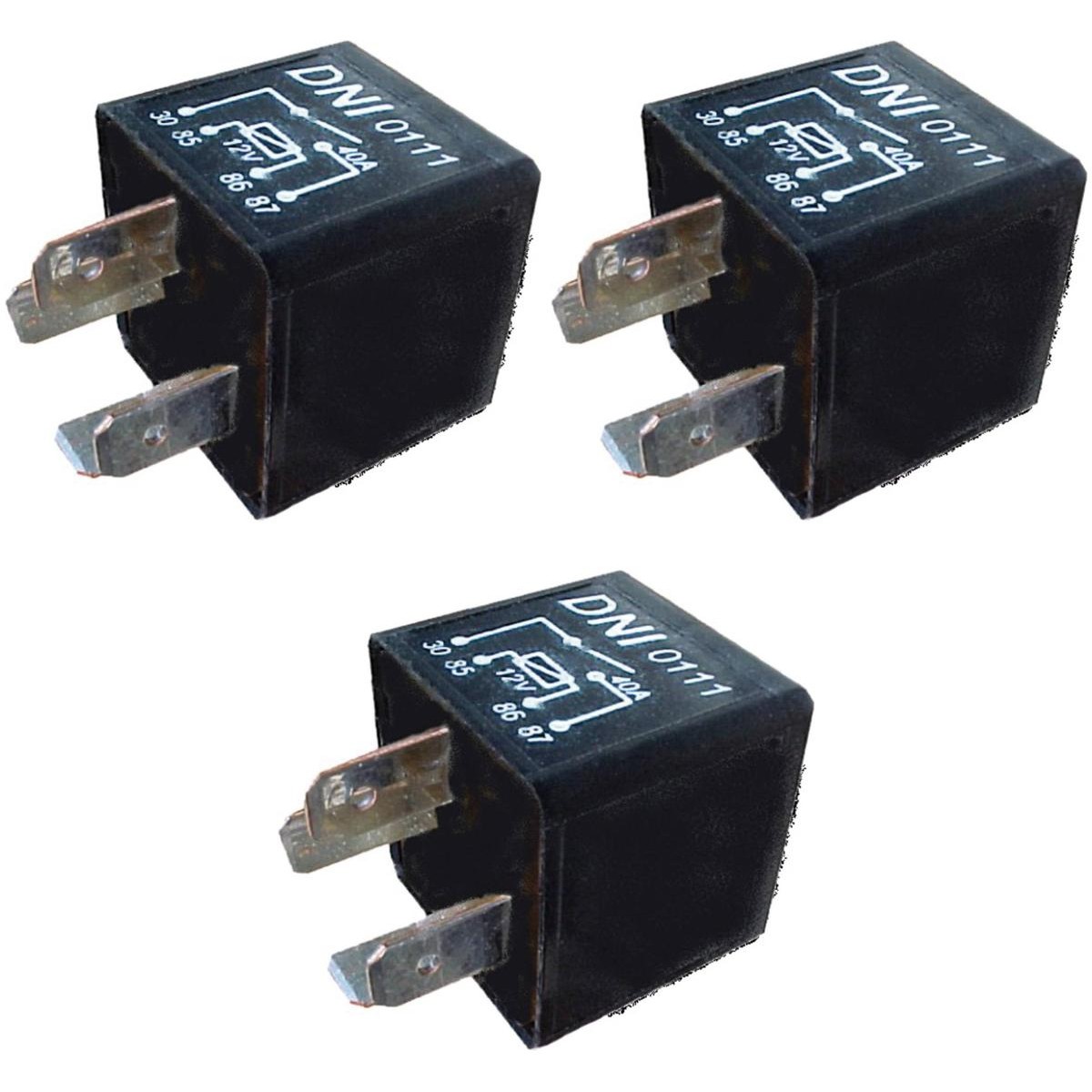 3 Relés Auxiliar 12V - DNI 0111
