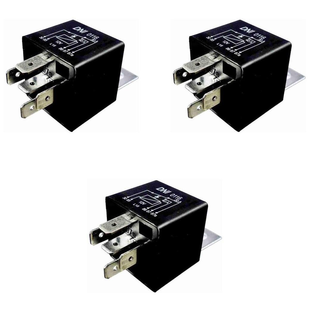 3 Relés Auxiliar Reversor 12V 5 Terminais - DNI 0116