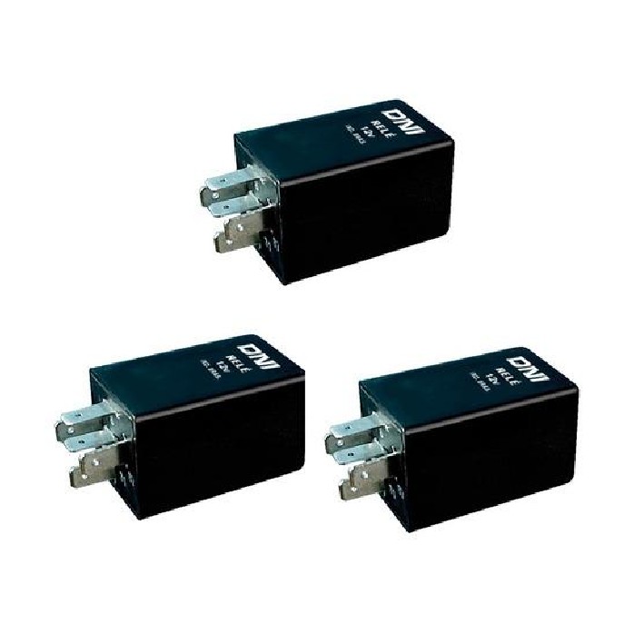 3 Relés Comutador de Carga Pulso Negativo 12V 5 Terminais - DNI 0415