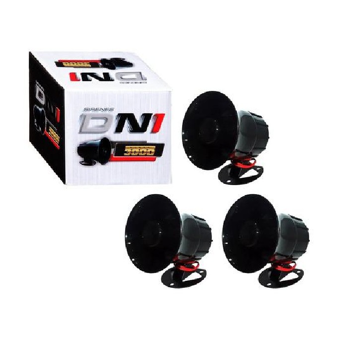 3 Sirenes Eletrônica 118dB 12V - DNI 3300