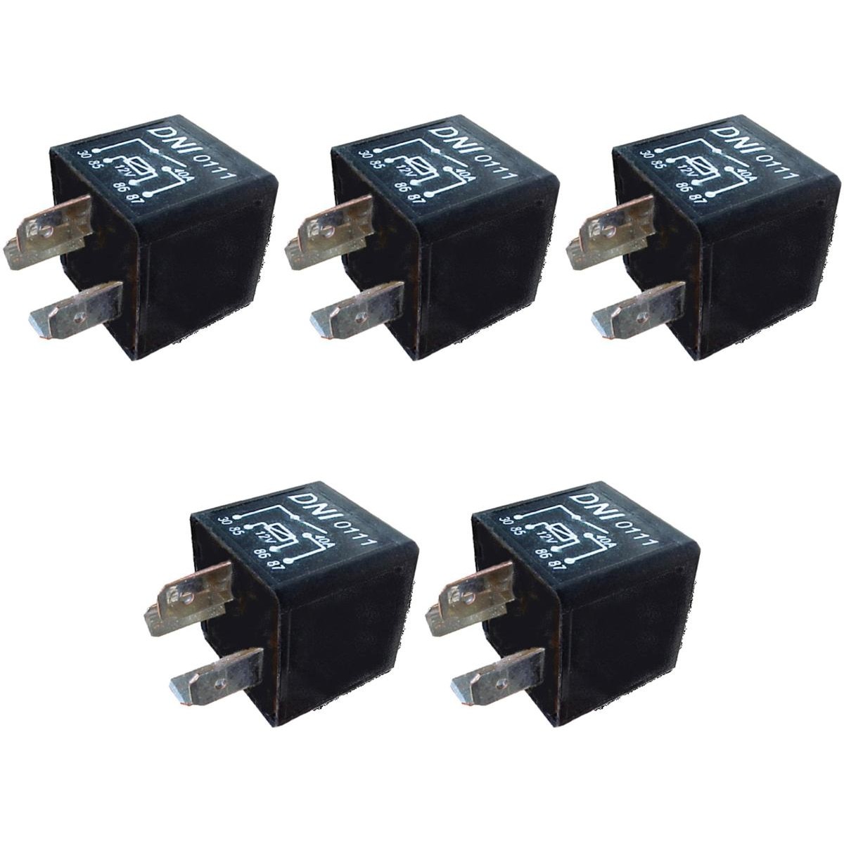 5 Relés Auxiliar 12V - DNI 0111