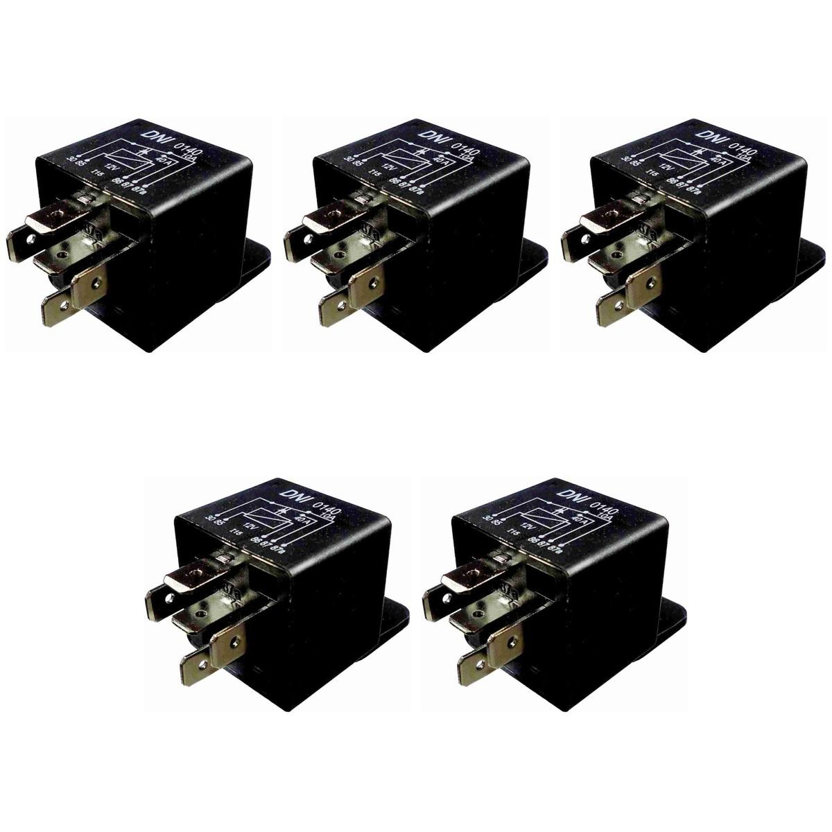 5 Relés Auxiliar Reversor 12V - DNI 0140