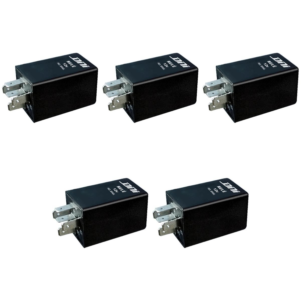 5 Relés Comutador de Carga Pulso Negativo 12V 5 Terminais - DNI 0415