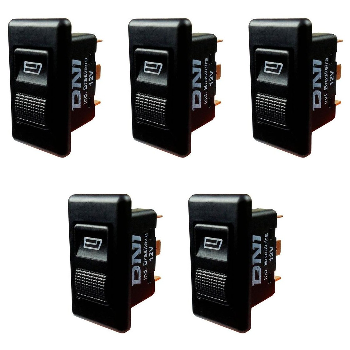 5 Interruptores de Vidro Elétrico Individual 12V - DNI 2013
