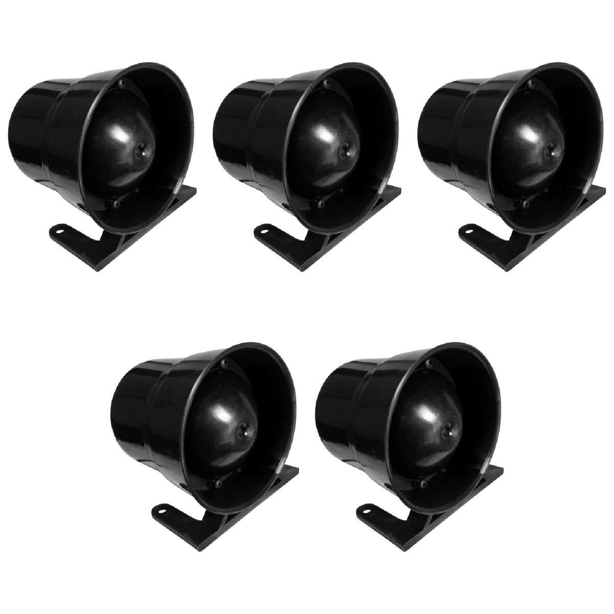 5 Sirenes Piezoelétrica 24V 115dB Sinalizador - DNI 4024