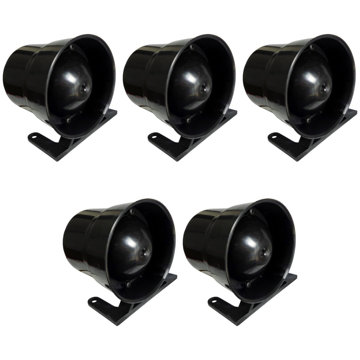 5 Sirenes de Ré com Redutor de Som 12/24V Sinalizador - DNI 4027