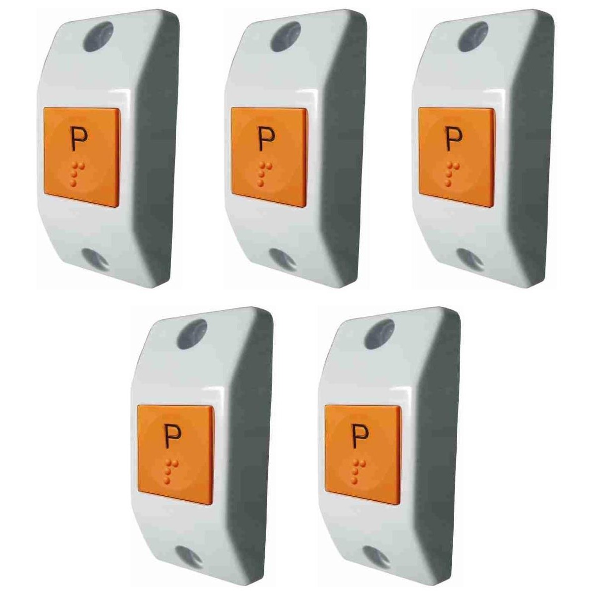 5 Interruptores Parada Solicitada Cinza Chave Comutadora 24V - DNI 8806
