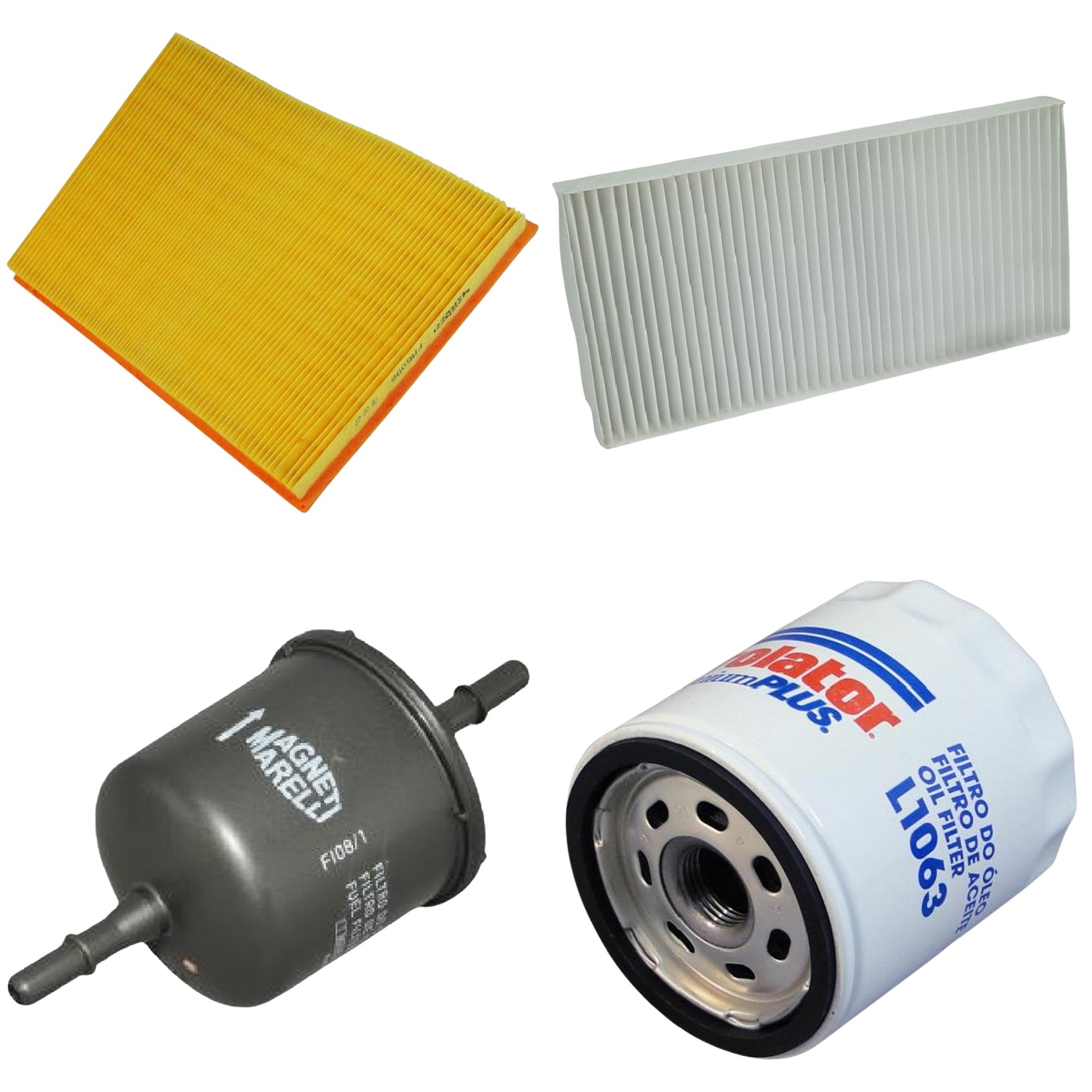 Kit Filtro de Ar, Combustível, Óleo e Ar Condicionado - Magneti Marelli - FA6096 / FH270102 / FI08/1 / FO1063