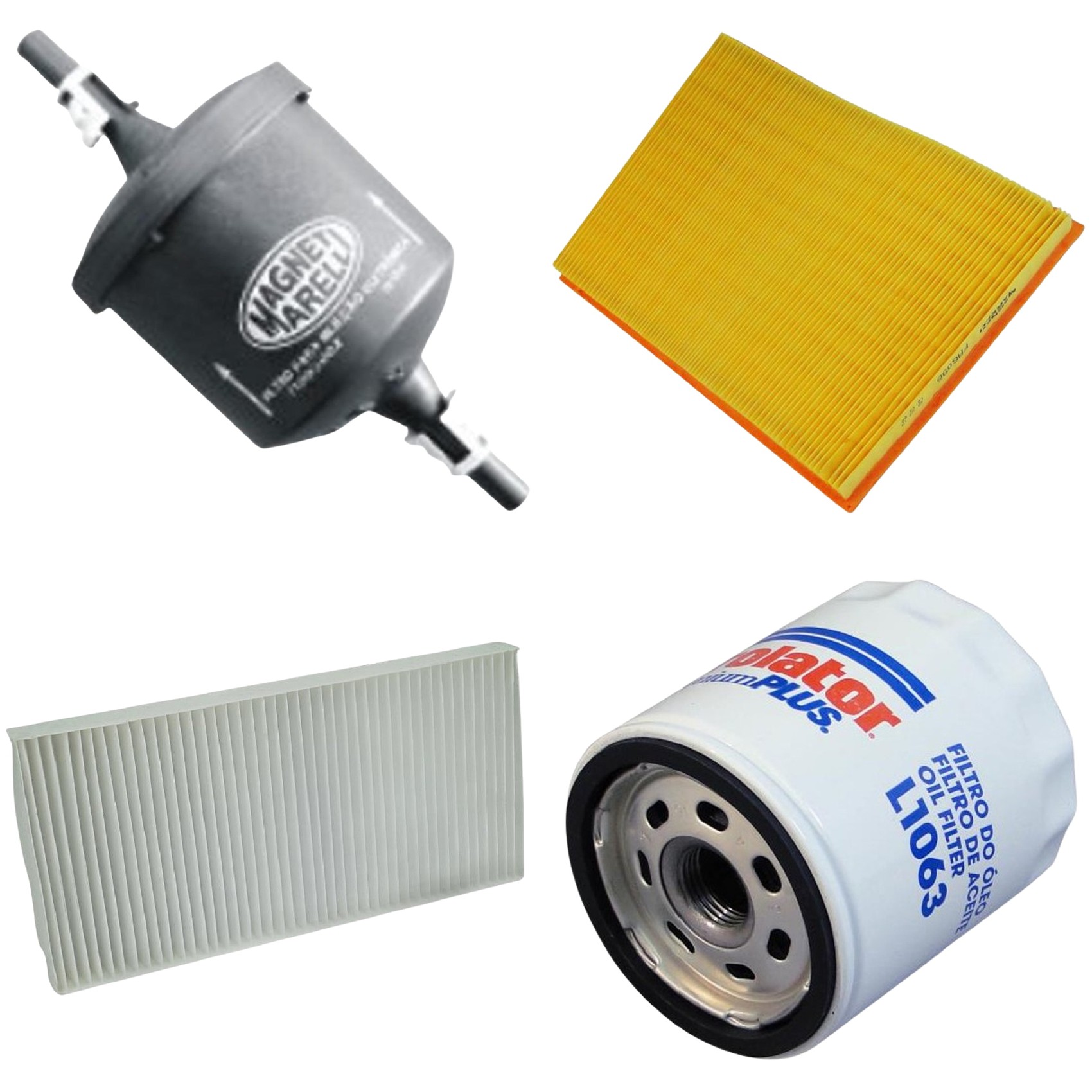 Kit Filtro de Ar, Combustível, Óleo e Ar Condicionado - Magneti Marelli - FA6096 / FH270102 / FI003002 / FO1063