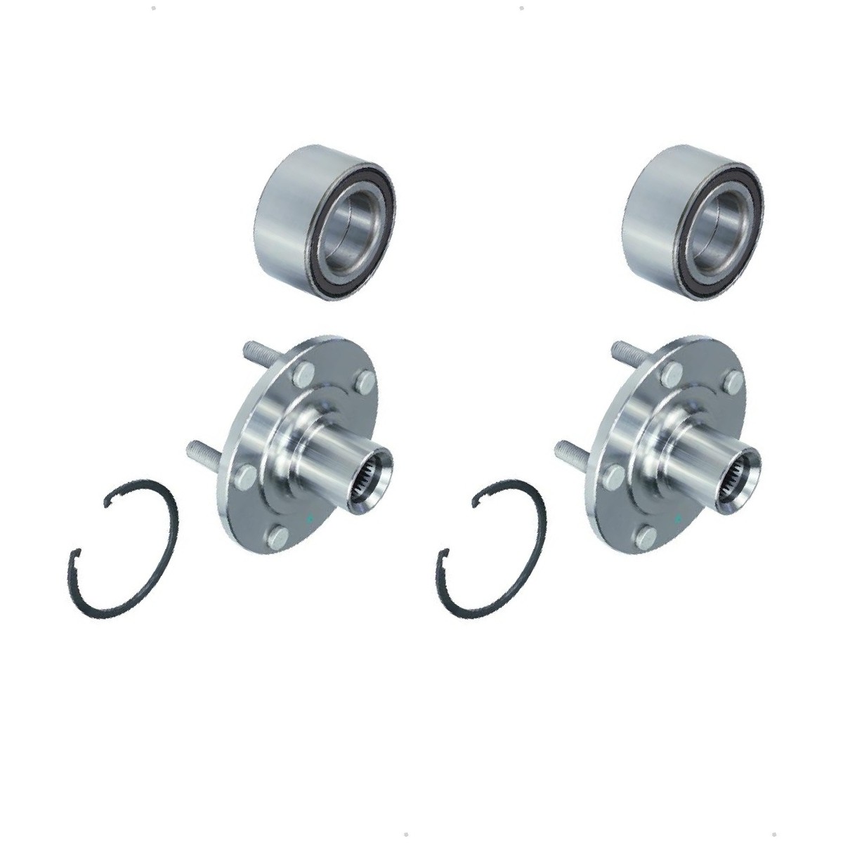 Par Cubo De Roda Com Rolamento Sem Abs - Dianteiro - Cofap - CRC52003