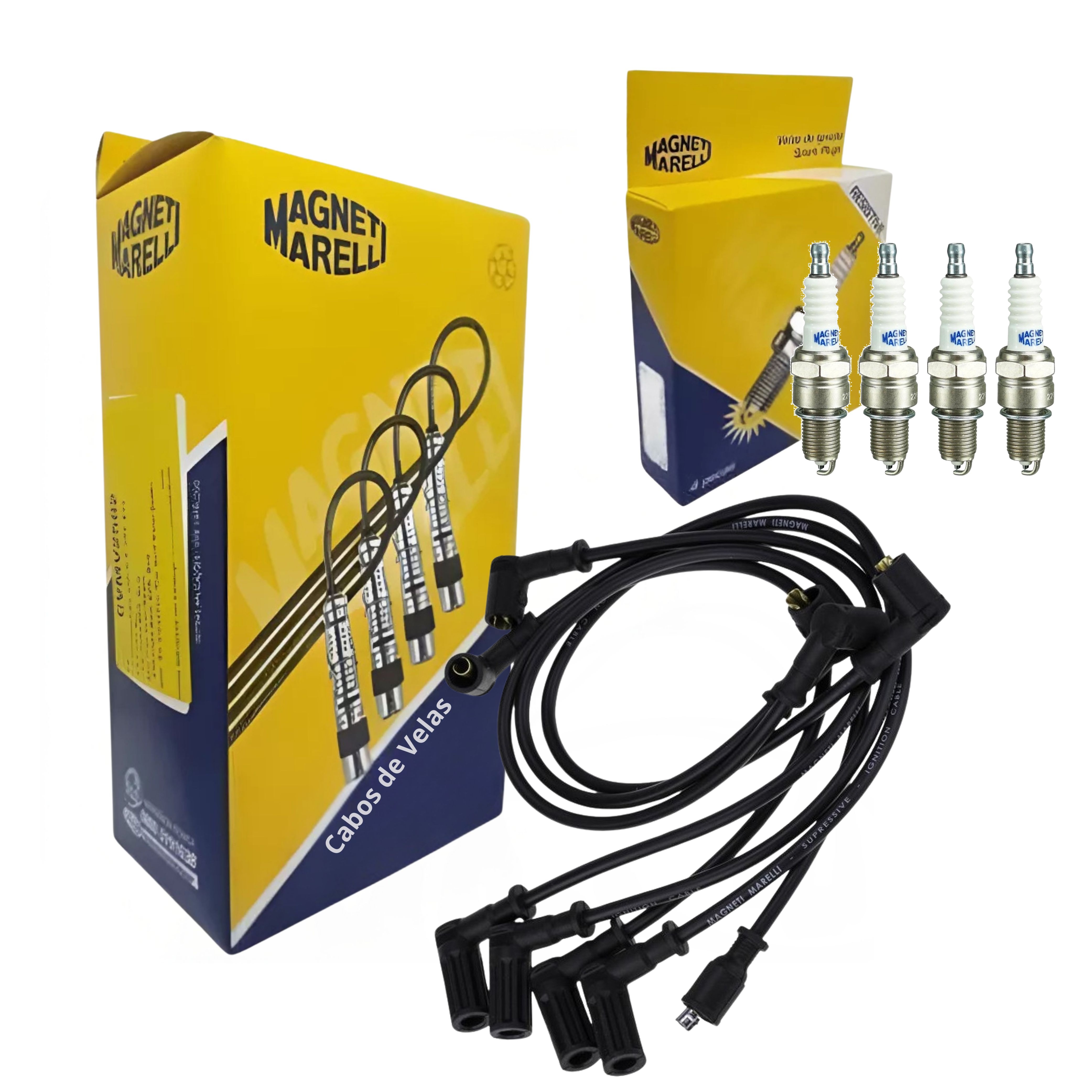 Kit Cabo e Vela de Ignição - Magneti Marelli - CVMT4302 / F6RFMM