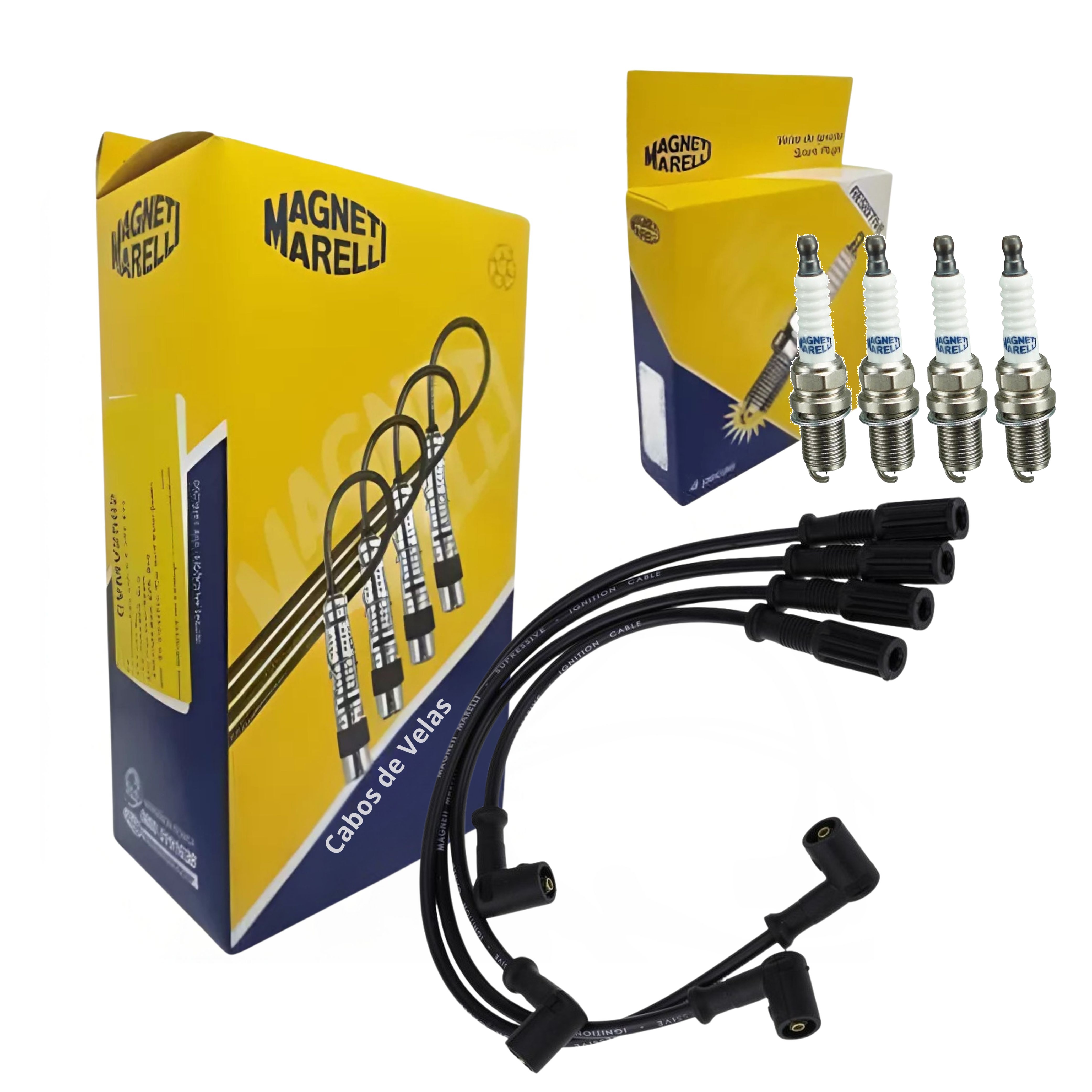 Kit Cabo e Vela de Ignição - Magneti Marelli - CVMT6502 / K6RTPMM