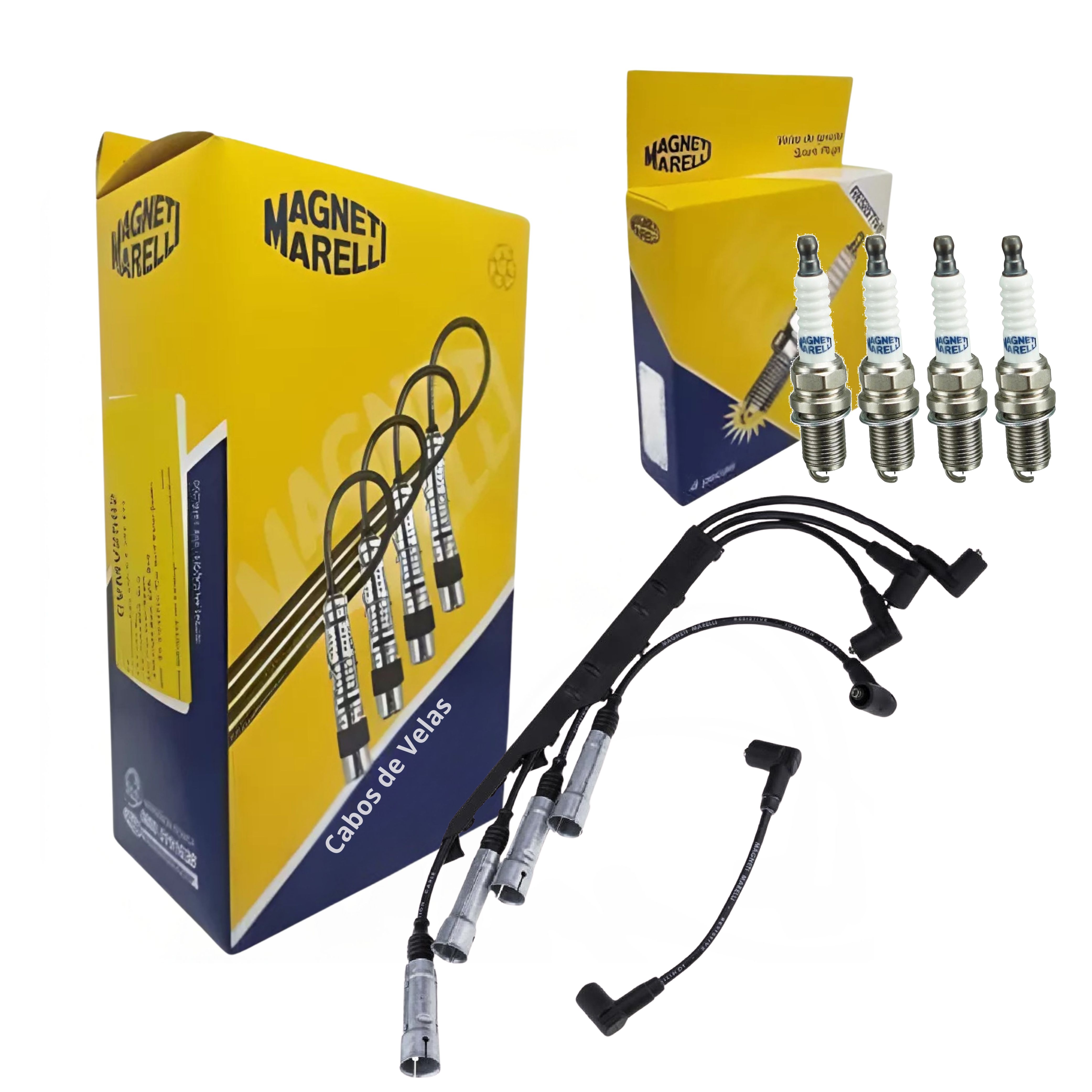 Kit Cabo e Vela de Ignição - Magneti Marelli - CVMV1702 / K6RTPMM