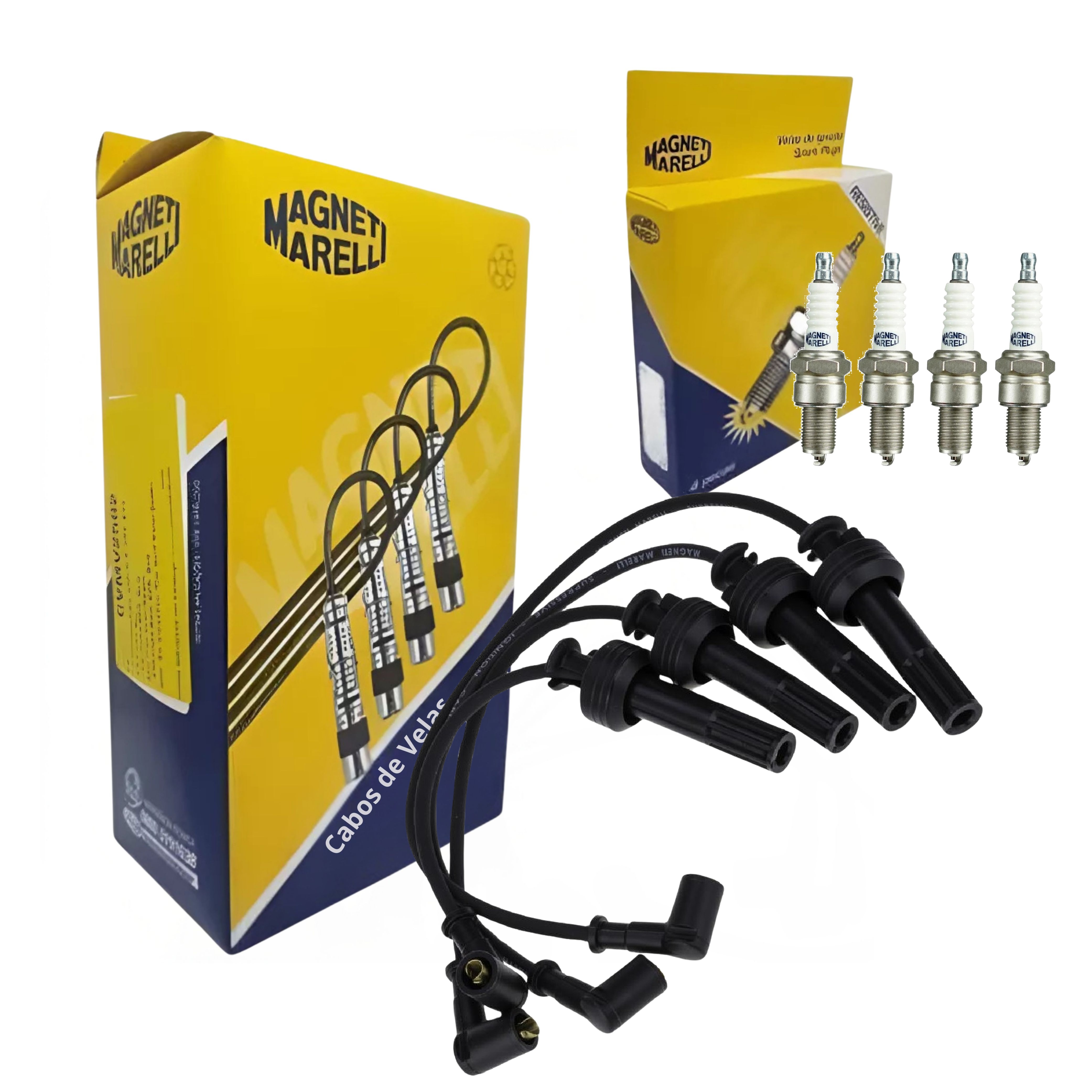 Kit Cabo e Vela de Ignição - Magneti Marelli - CVMT5702 / F5RTCMM