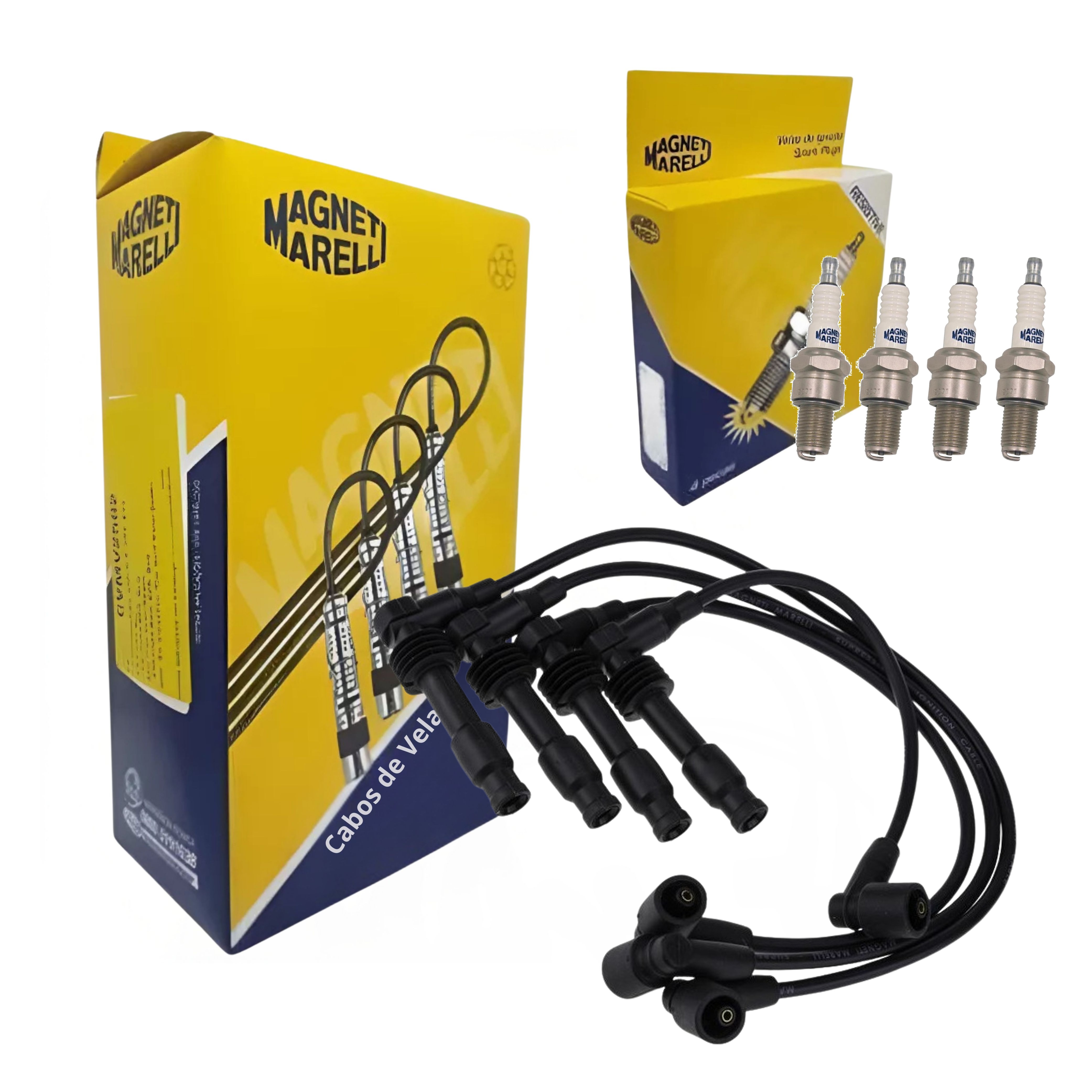 Kit Cabo e Vela de Ignição - Magneti Marelli - CVMG7902 / F7RCMM