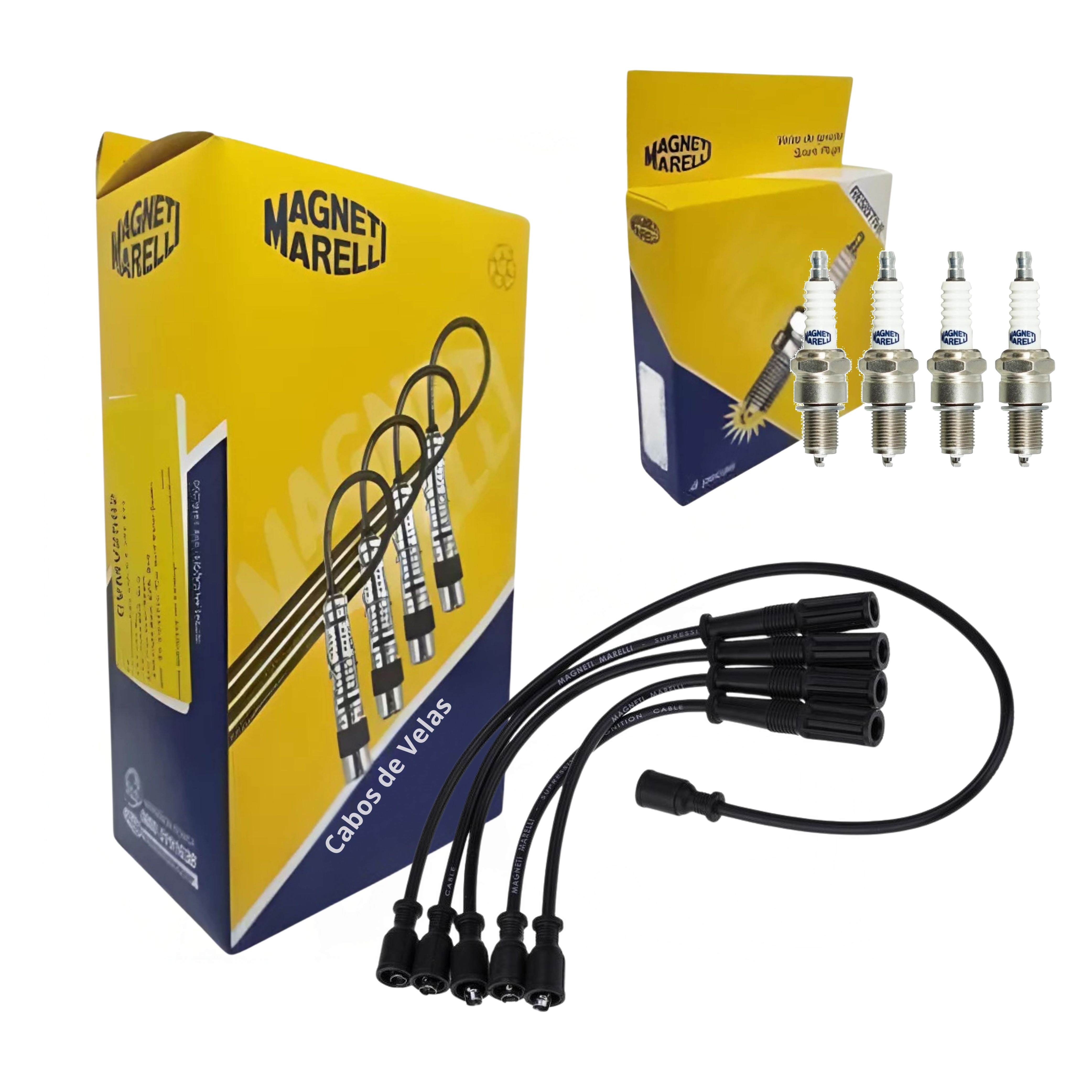 Kit Cabo e Vela de Ignição - Magneti Marelli - CVMT0402 / F5TCMM