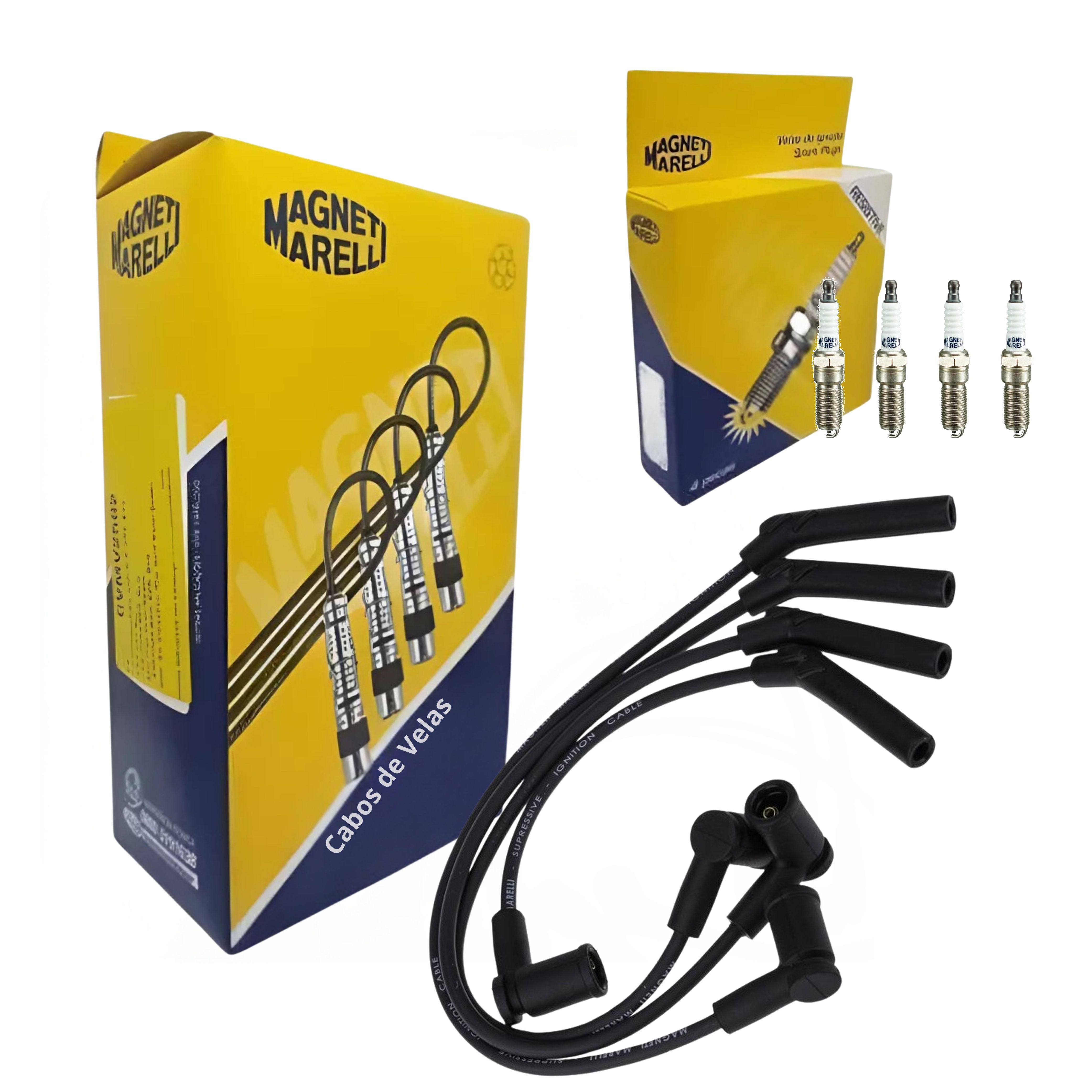 Kit Cabo e Vela de Ignição - Magneti Marelli - CVMF0202 / QH7RTCMM-10