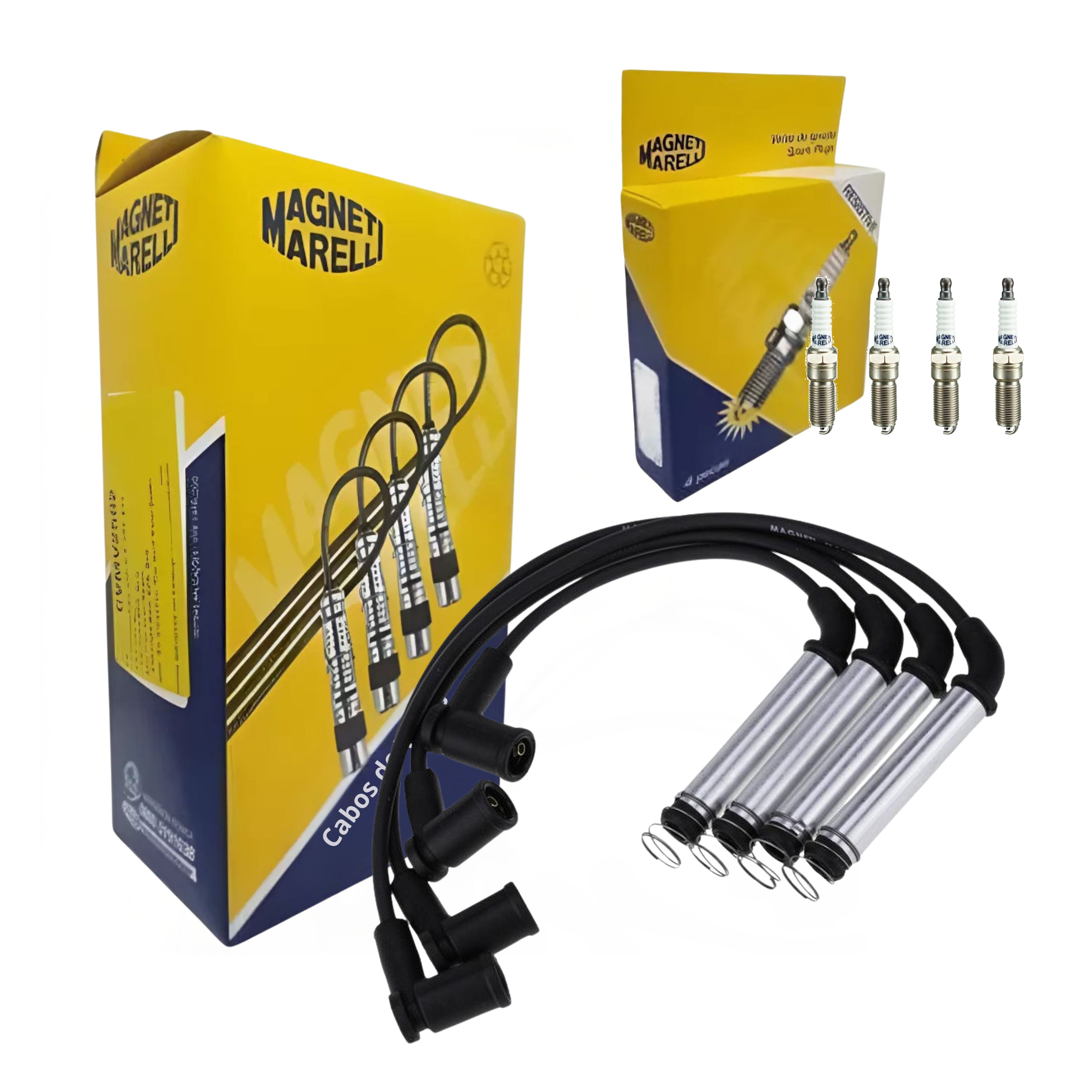 Kit Cabo e Vela de Ignição - Magneti Marelli - CVMF3002 / QH7RTCMM-10