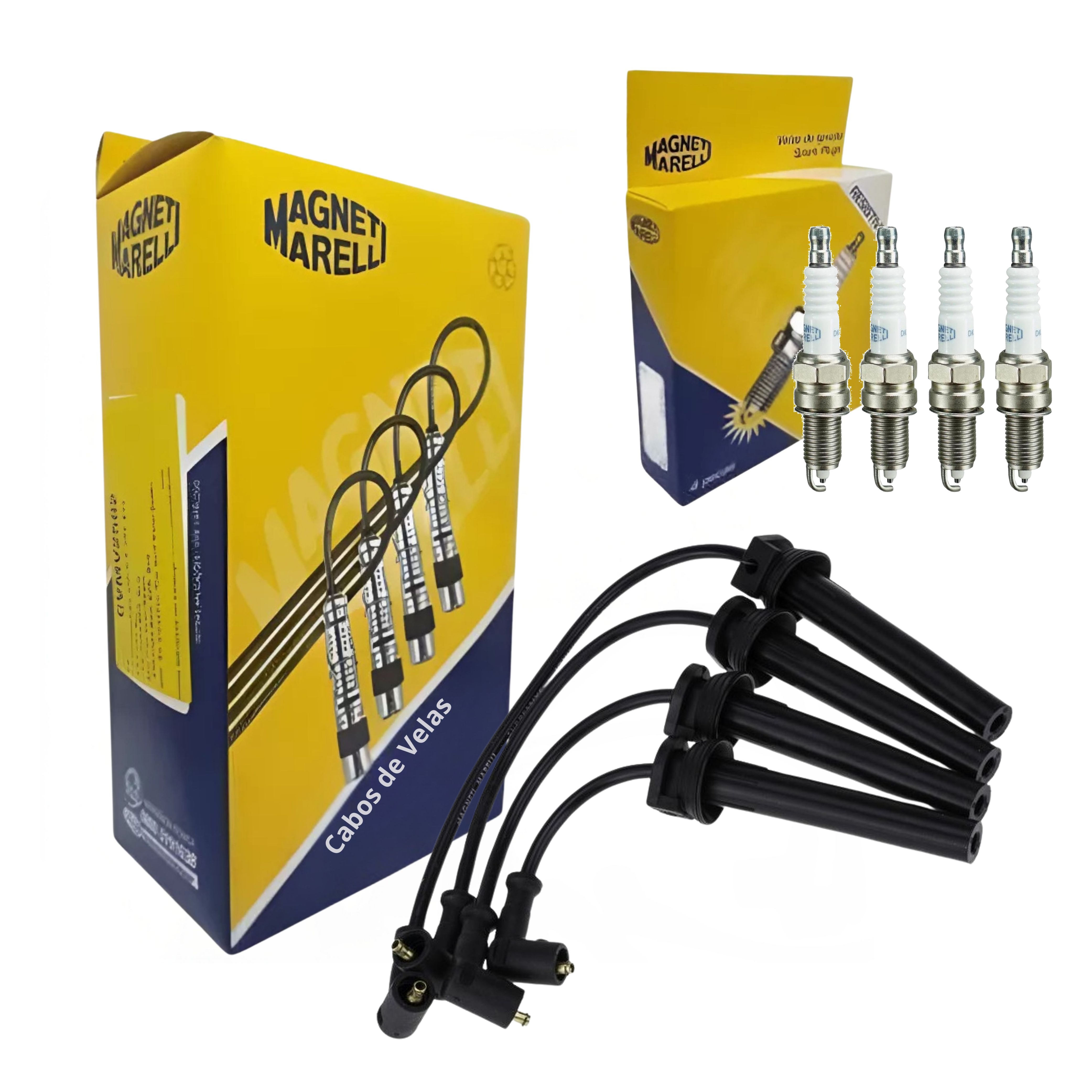 Kit Cabo e Vela de Ignição - Magneti Marelli - CVMT6602 / DK8RTAMM-10