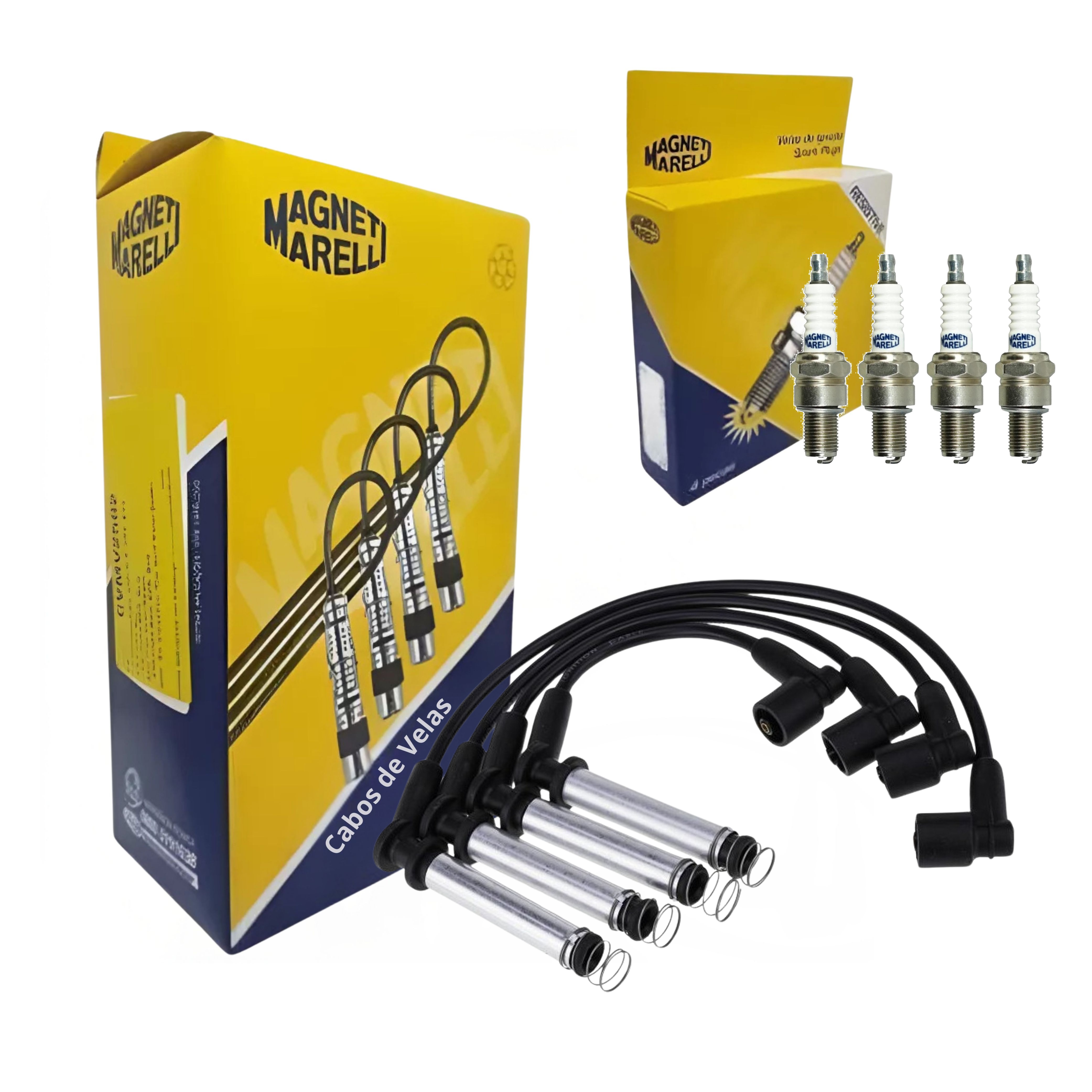 Kit Cabo e Vela de Ignição - Magneti Marelli - CVMG7302 / F6RCMM