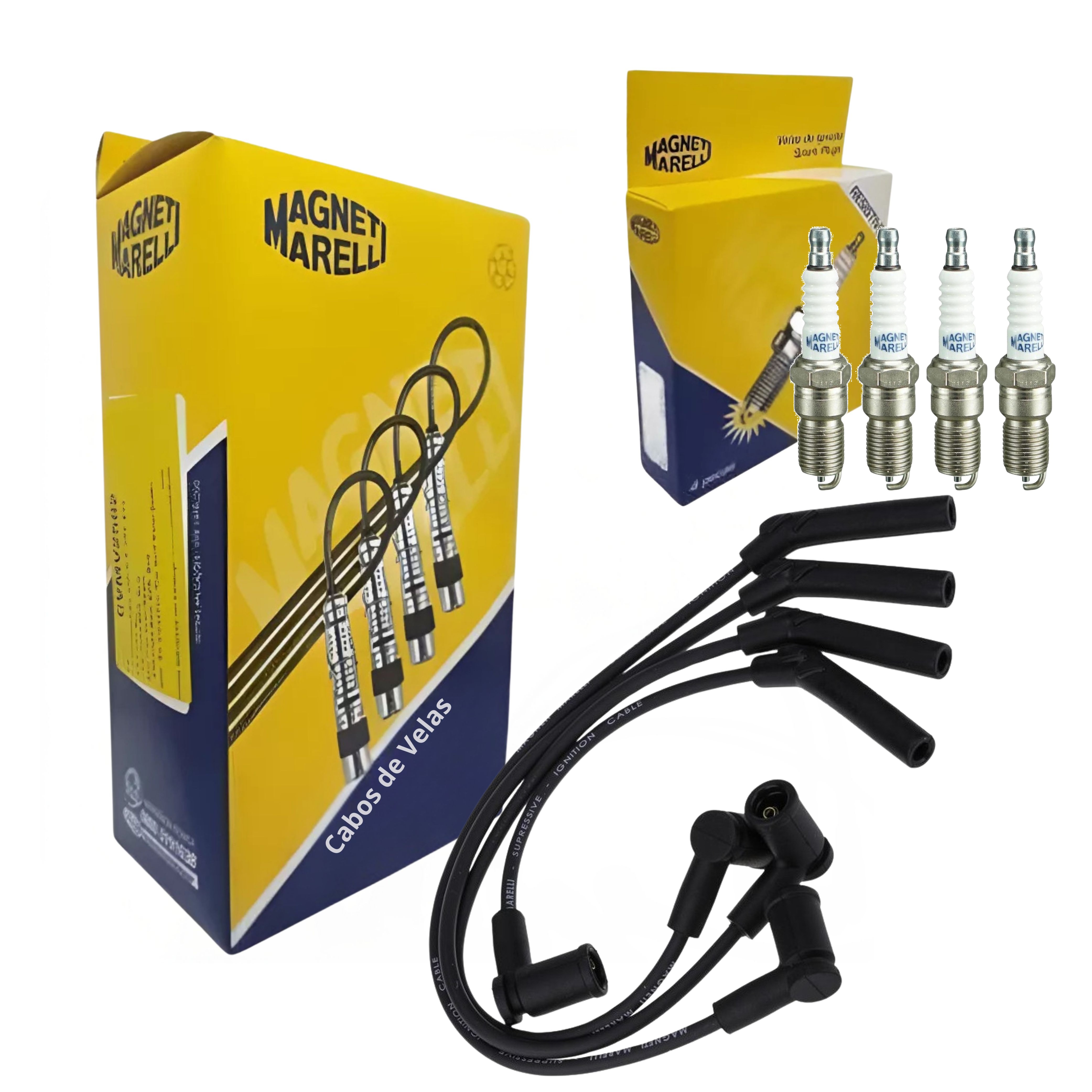 Kit Cabo e Vela de Ignição - Magneti Marelli - CVMF0202 / Q5RTCMM-10