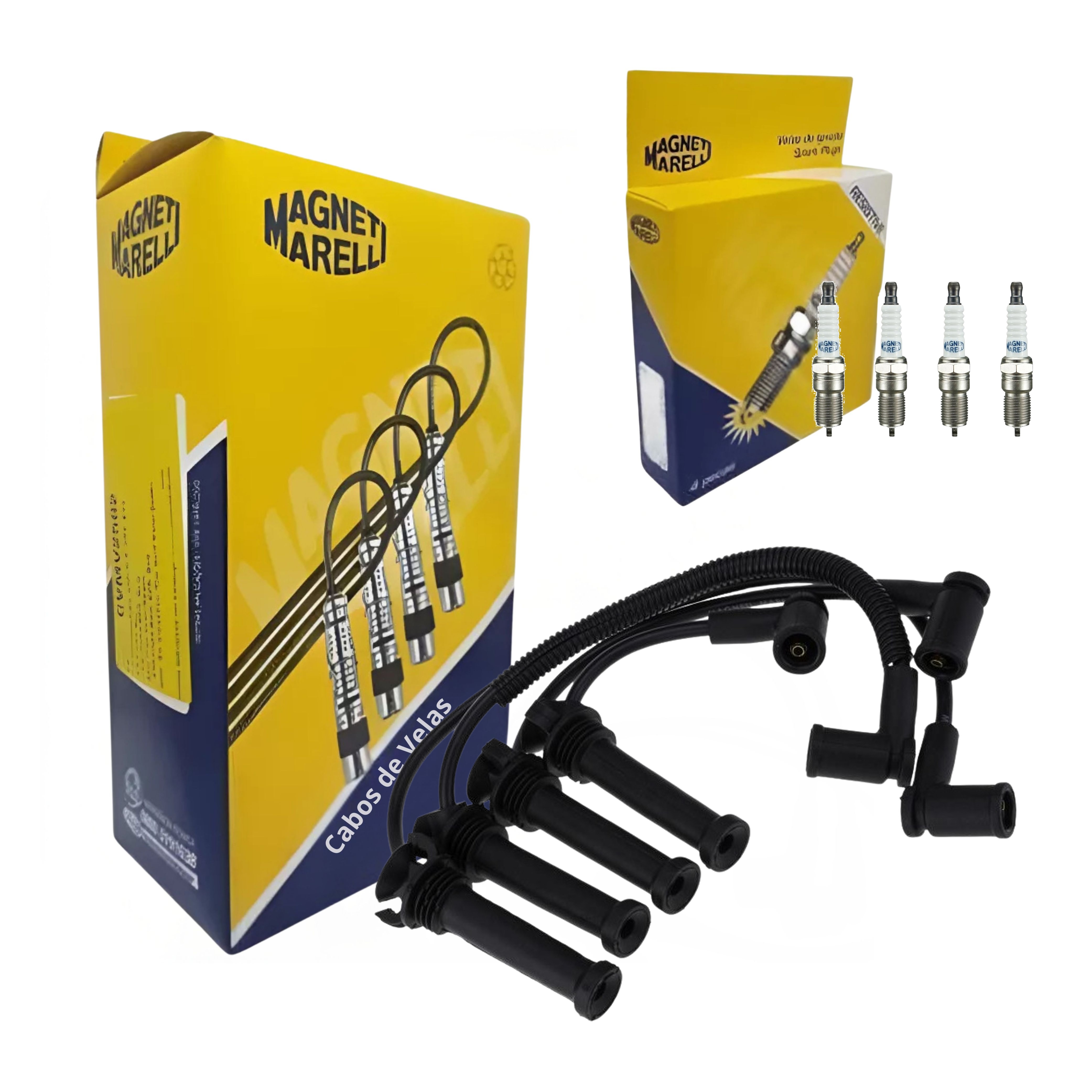 Kit Cabo e Vela de Ignição - Magneti Marelli - CVMF2302 / Q6RTIPMM-13