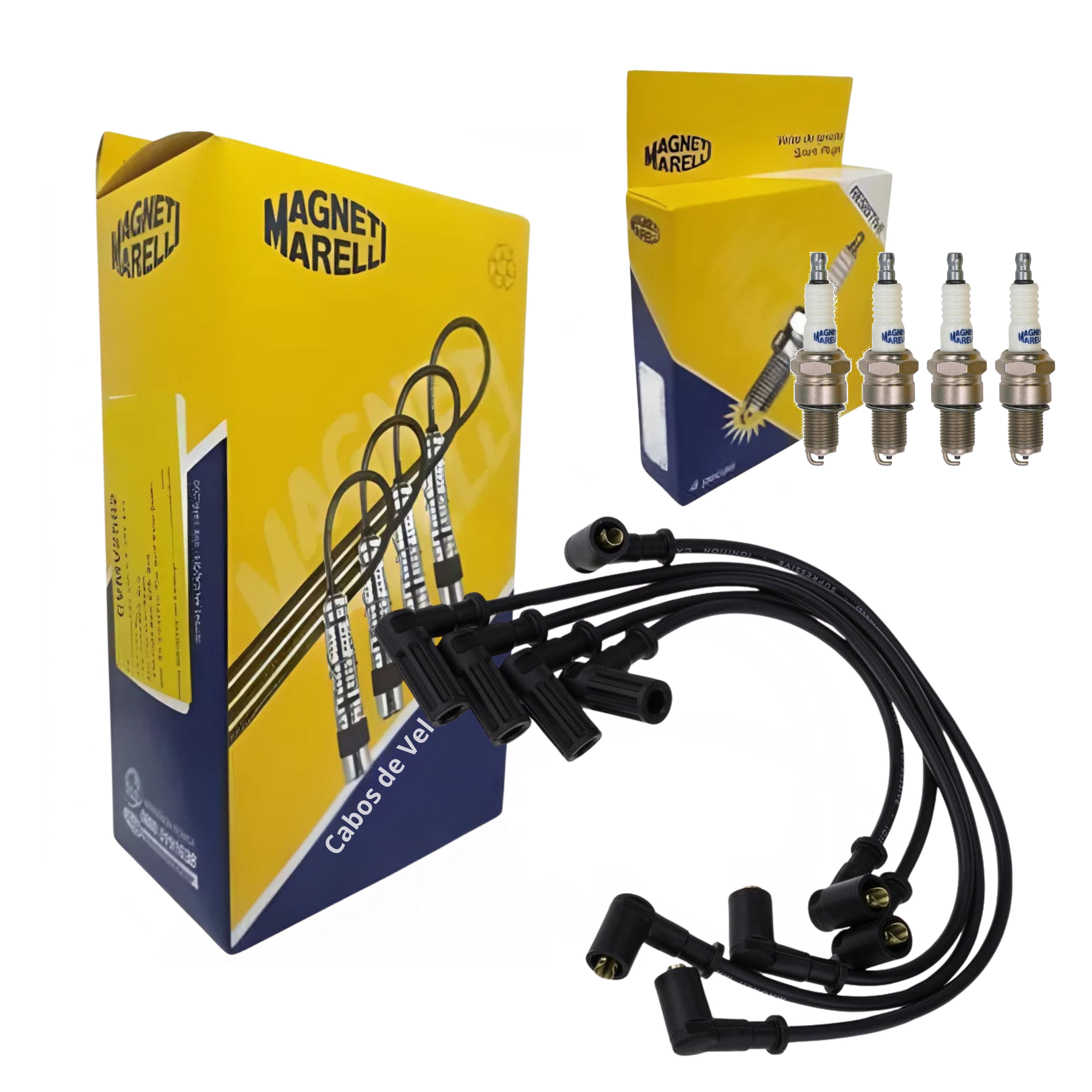 Kit Cabo e Vela de Ignição - Magneti Marelli - CVMT4502 / F7RFMM