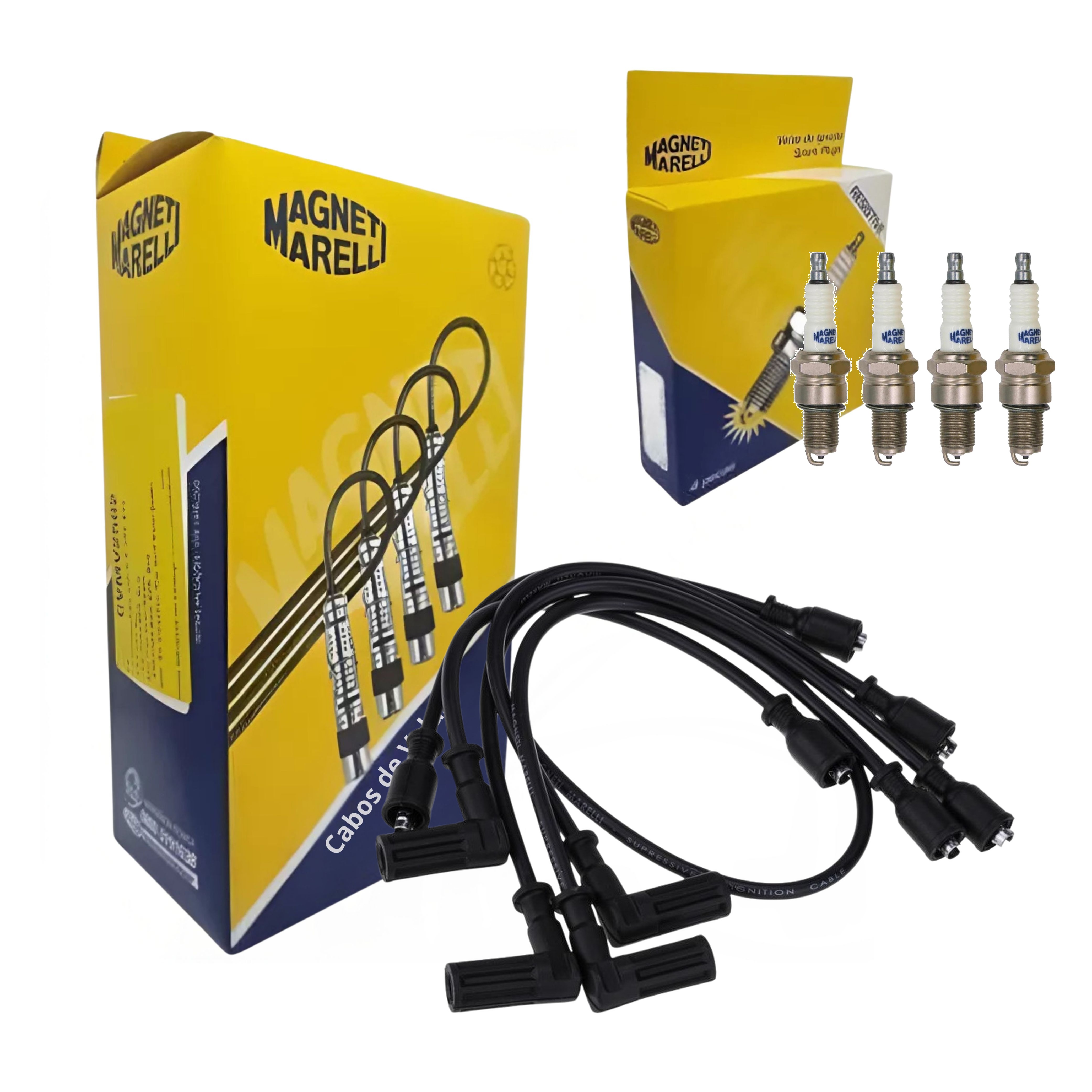 Kit Cabo e Vela de Ignição - Magneti Marelli - CVMT4102 / F7RFMM
