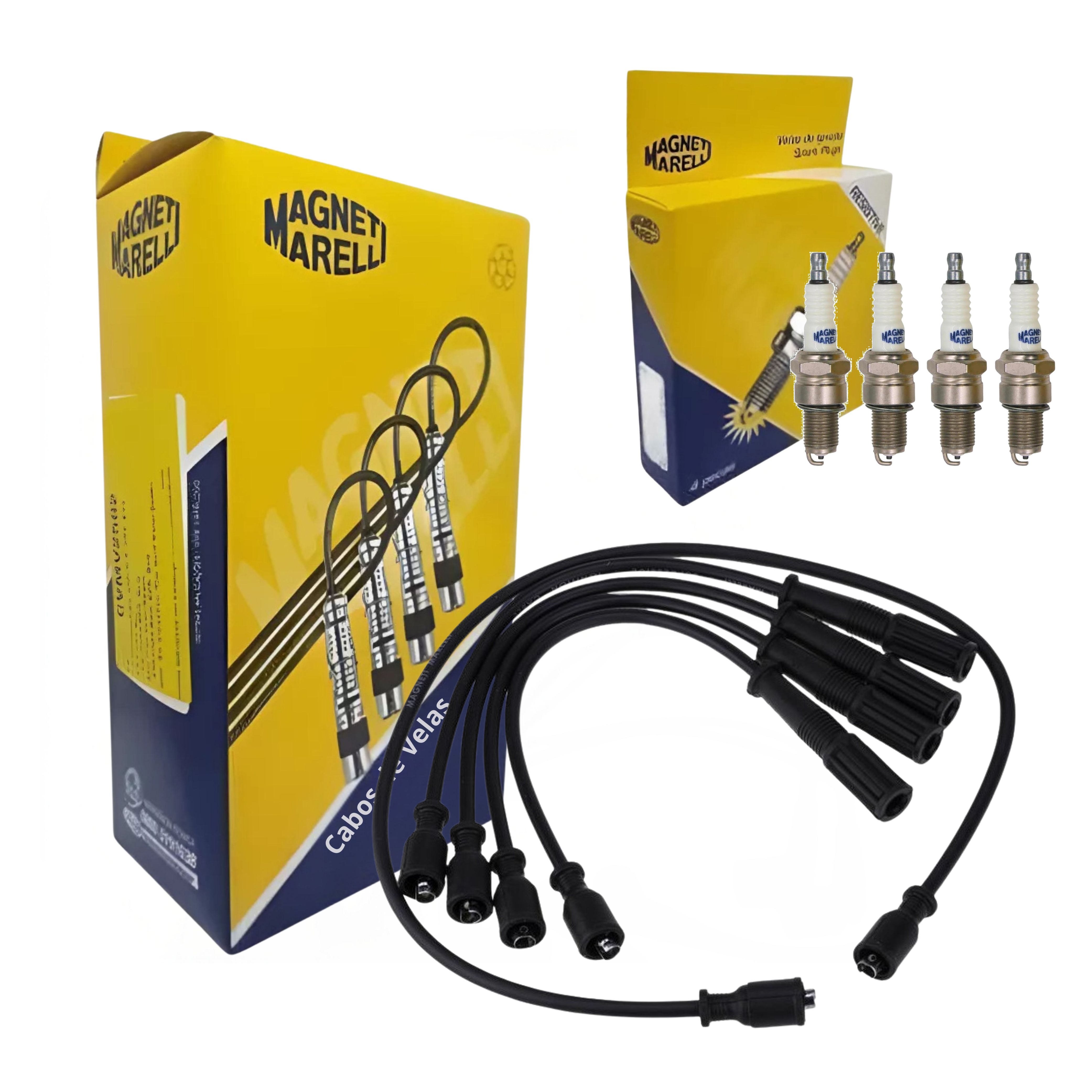 Kit Cabo e Vela de Ignição - Magneti Marelli - CVMT4202 / F7RFMM