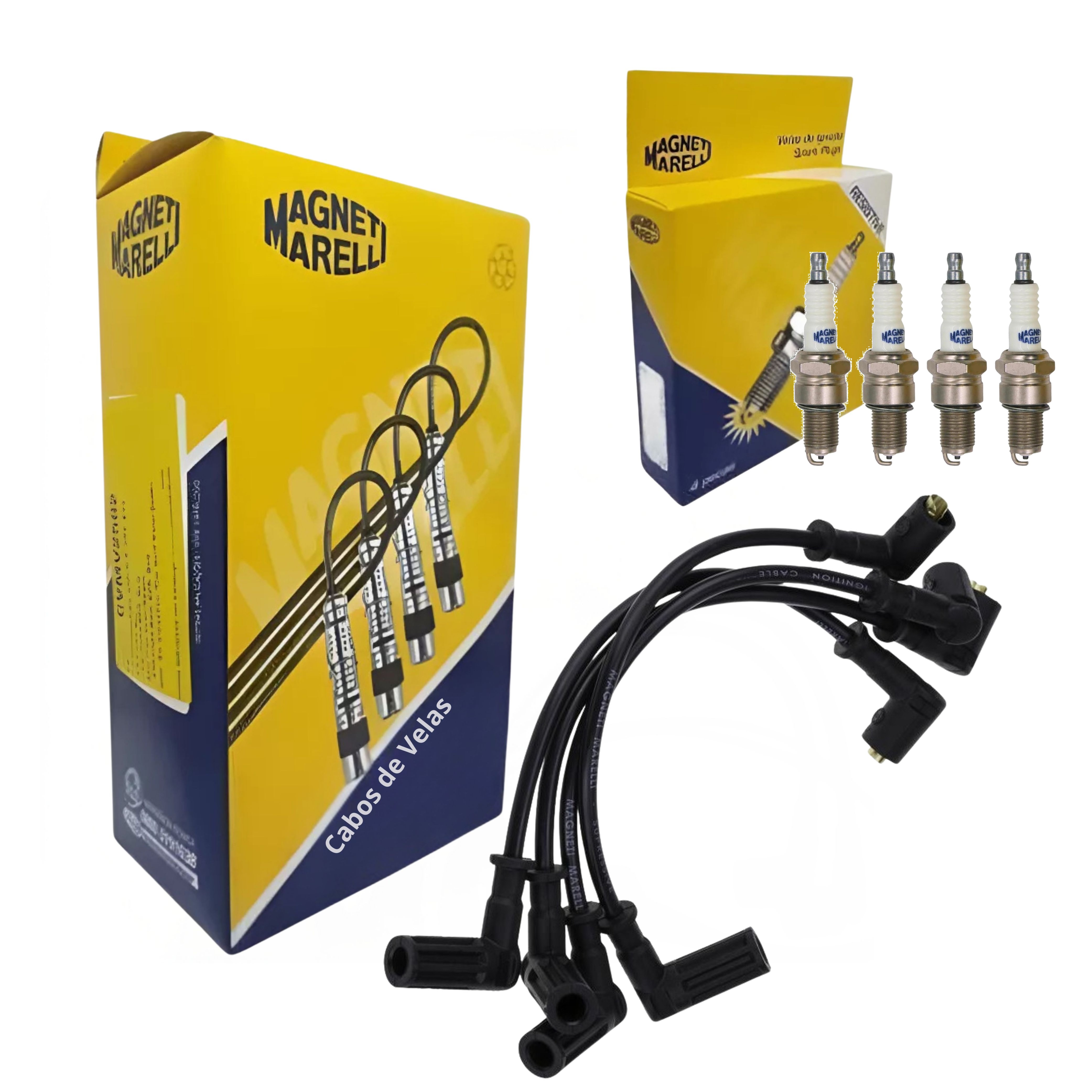 Kit Cabo e Vela de Ignição - Magneti Marelli - CVMT4602 / F7RFMM