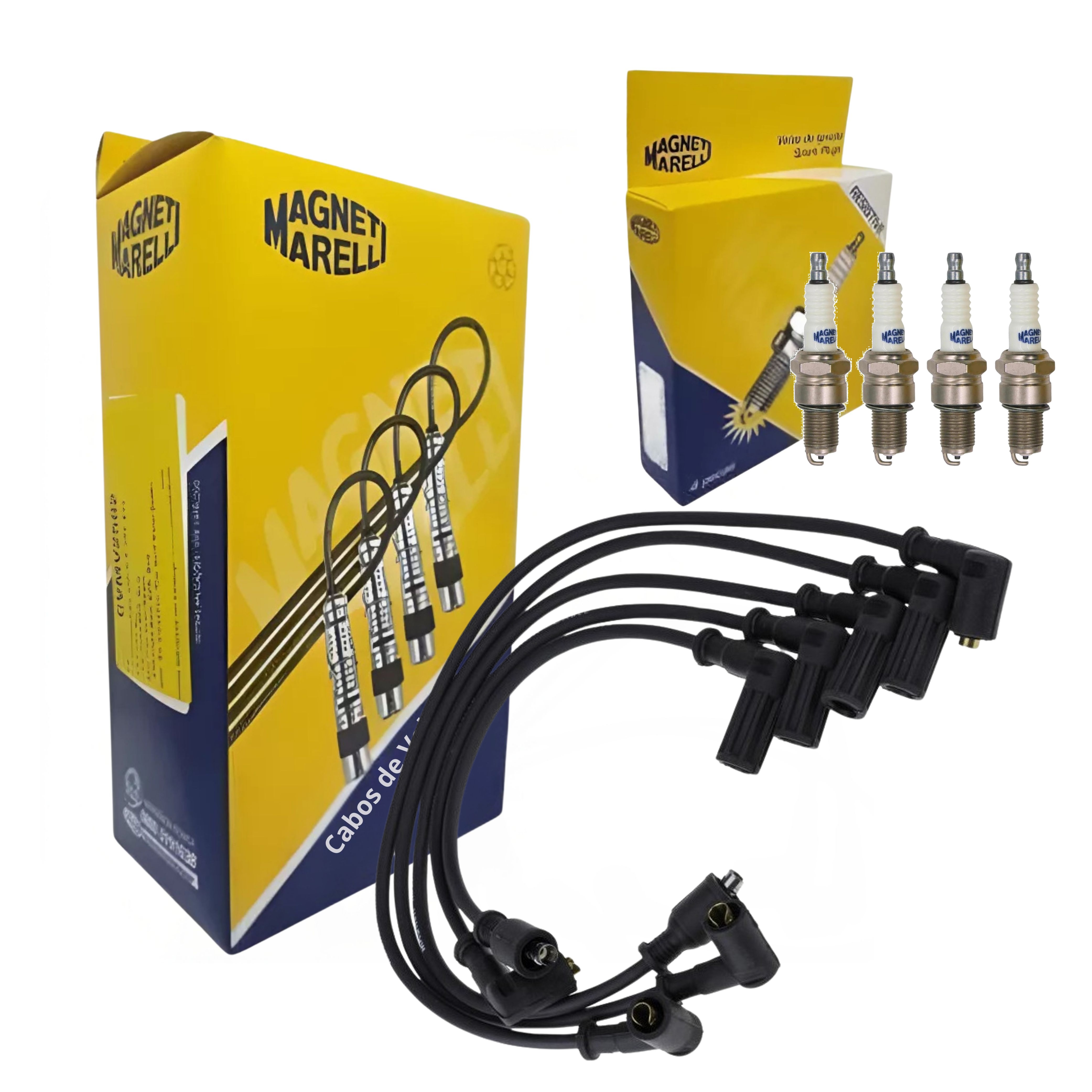 Kit Cabo e Vela de Ignição - Magneti Marelli - CVMT4902 / F7RFMM