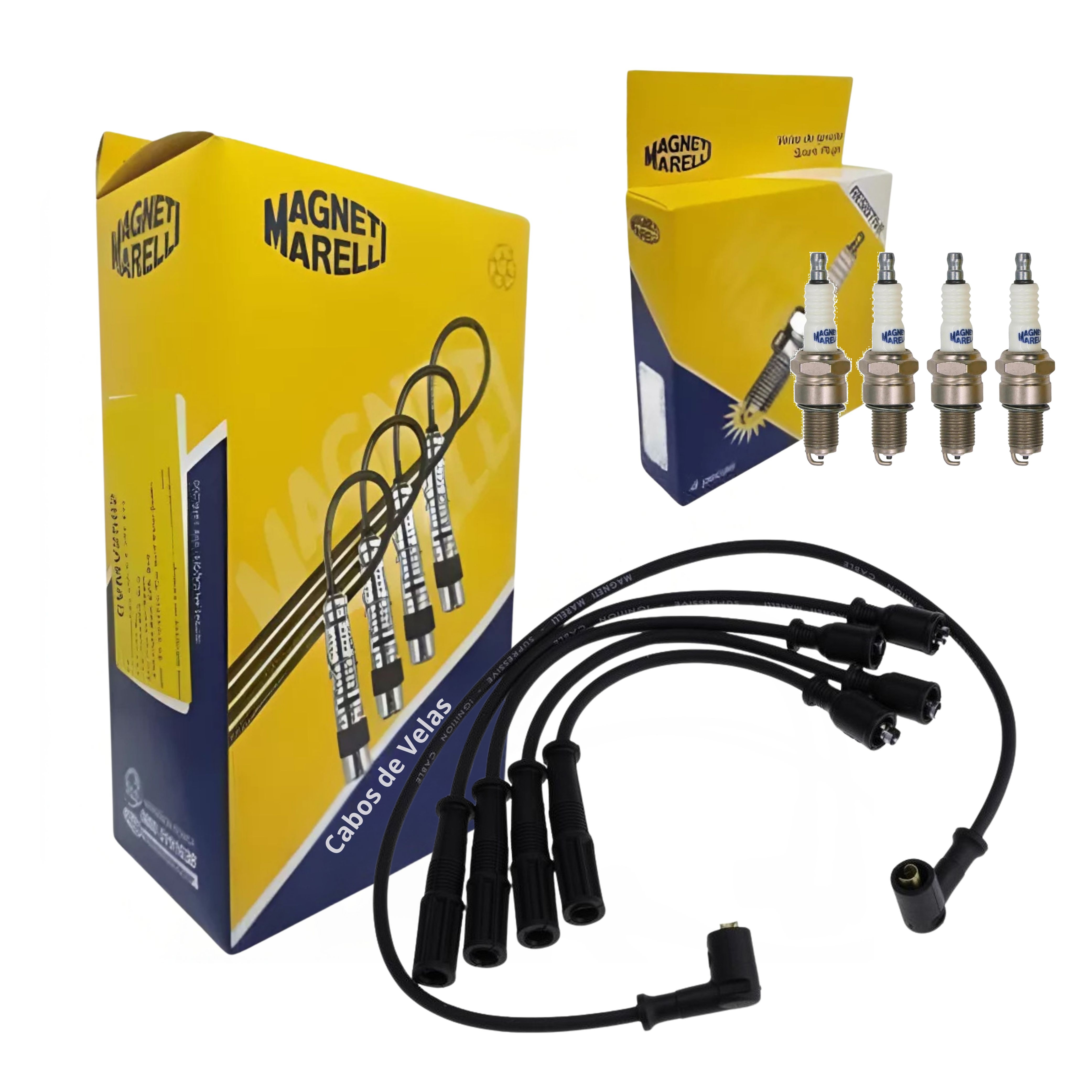 Kit Cabo e Vela de Ignição - Magneti Marelli - CVMT4402 / F7RFMM