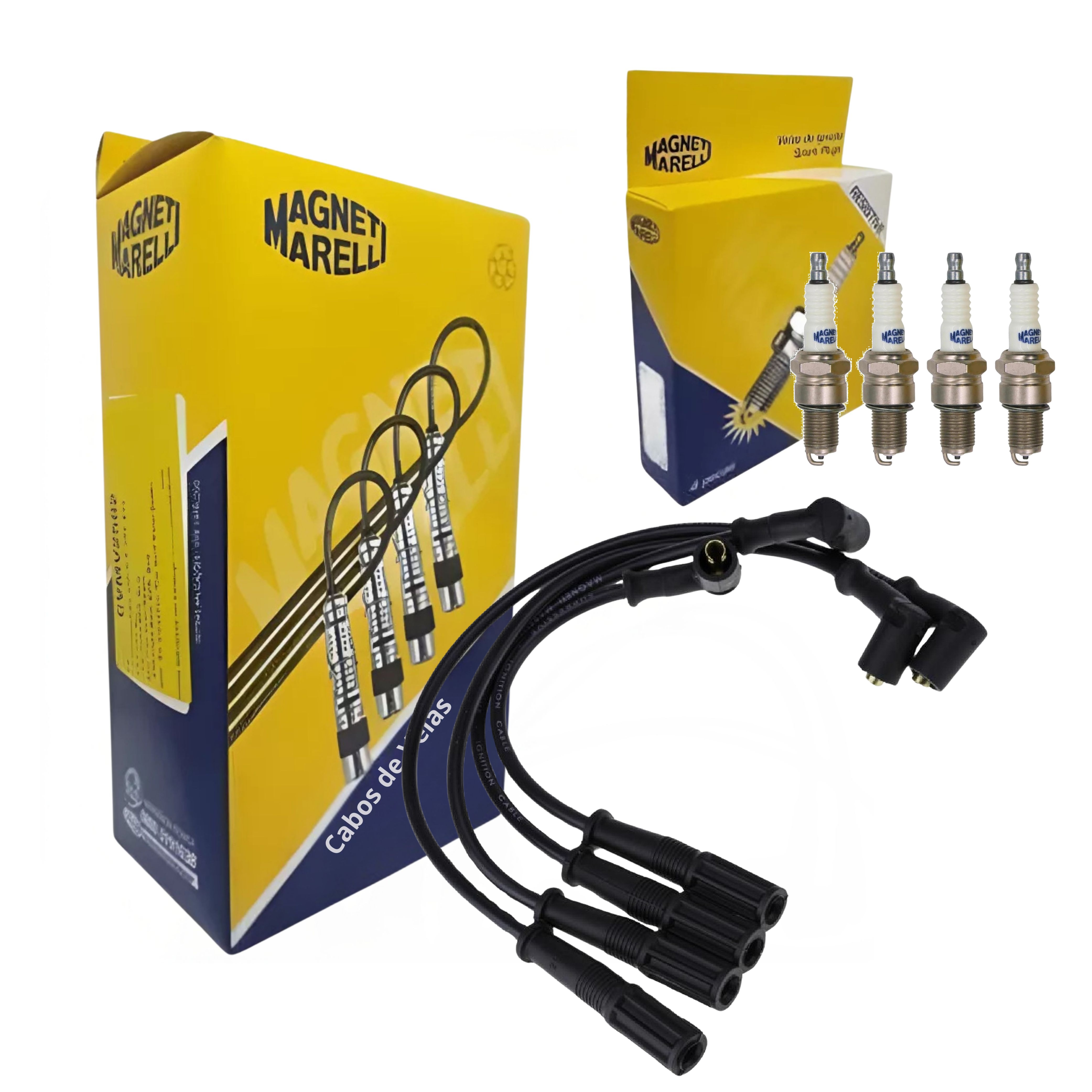 Kit Cabo e Vela de Ignição - Magneti Marelli - CVMT4802 / F7RFMM