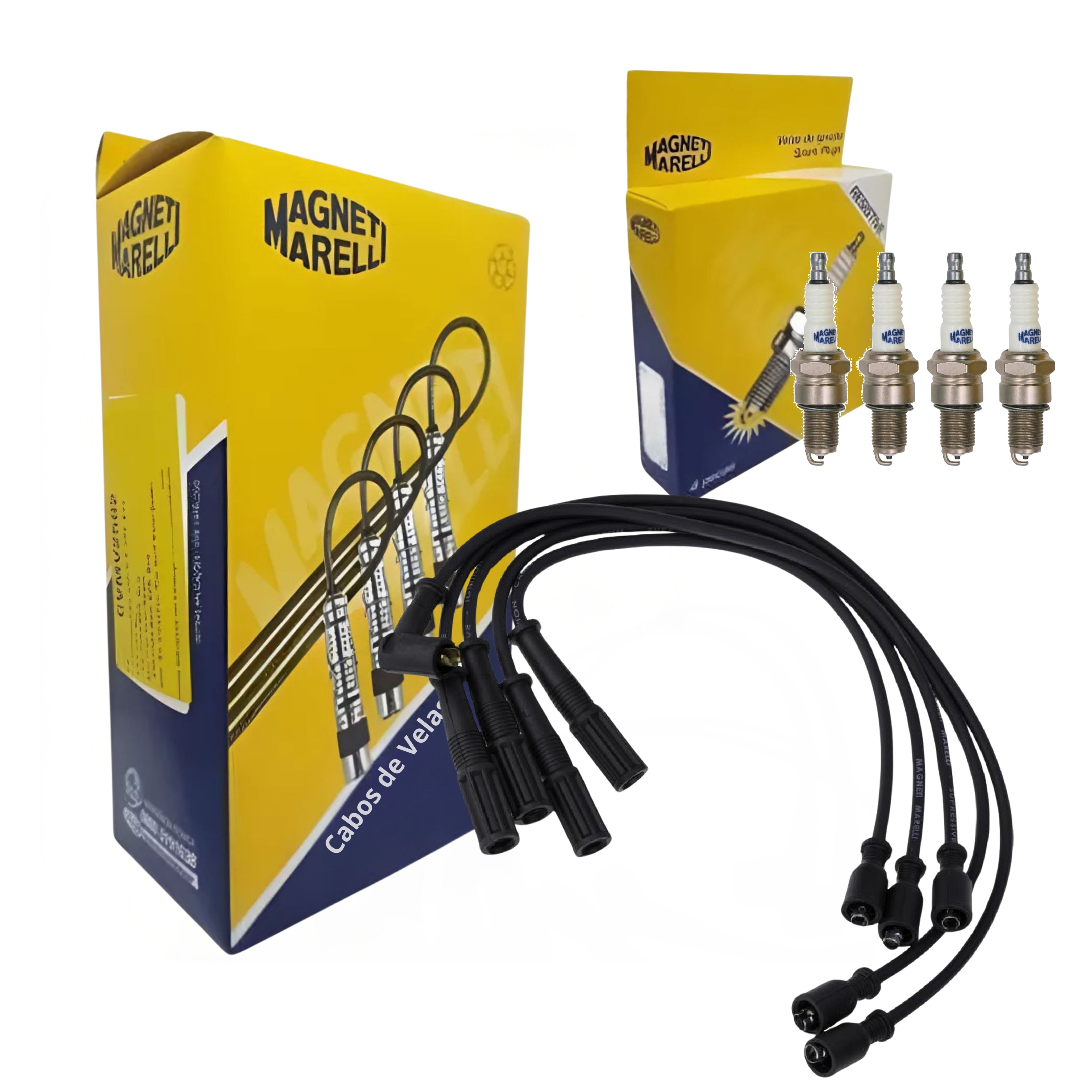 Kit Cabo e Vela de Ignição - Magneti Marelli - CVMT5002 / F7RFMM