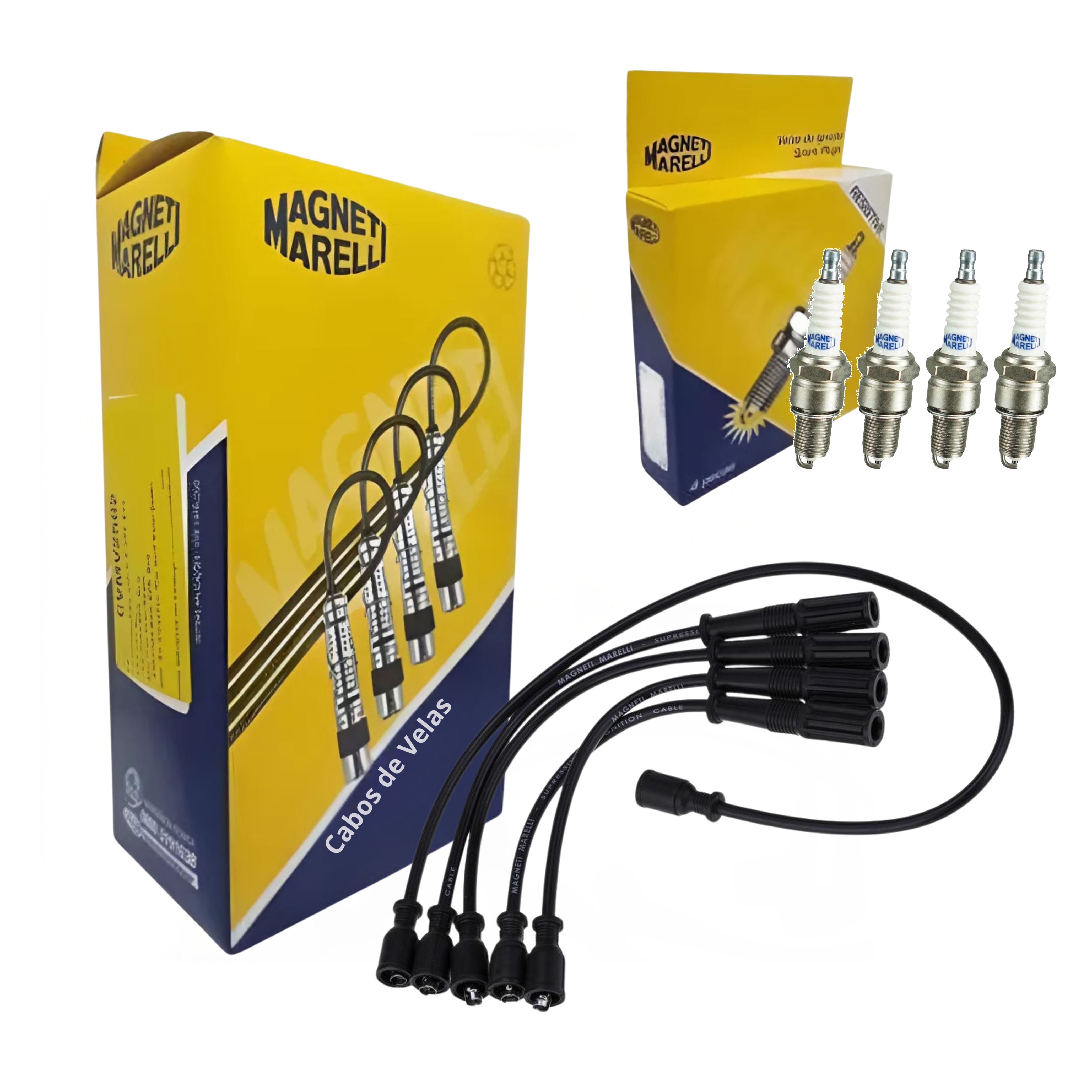 Kit Cabo e Vela de Ignição - Magneti Marelli - CVMT0402 / F5RFMM