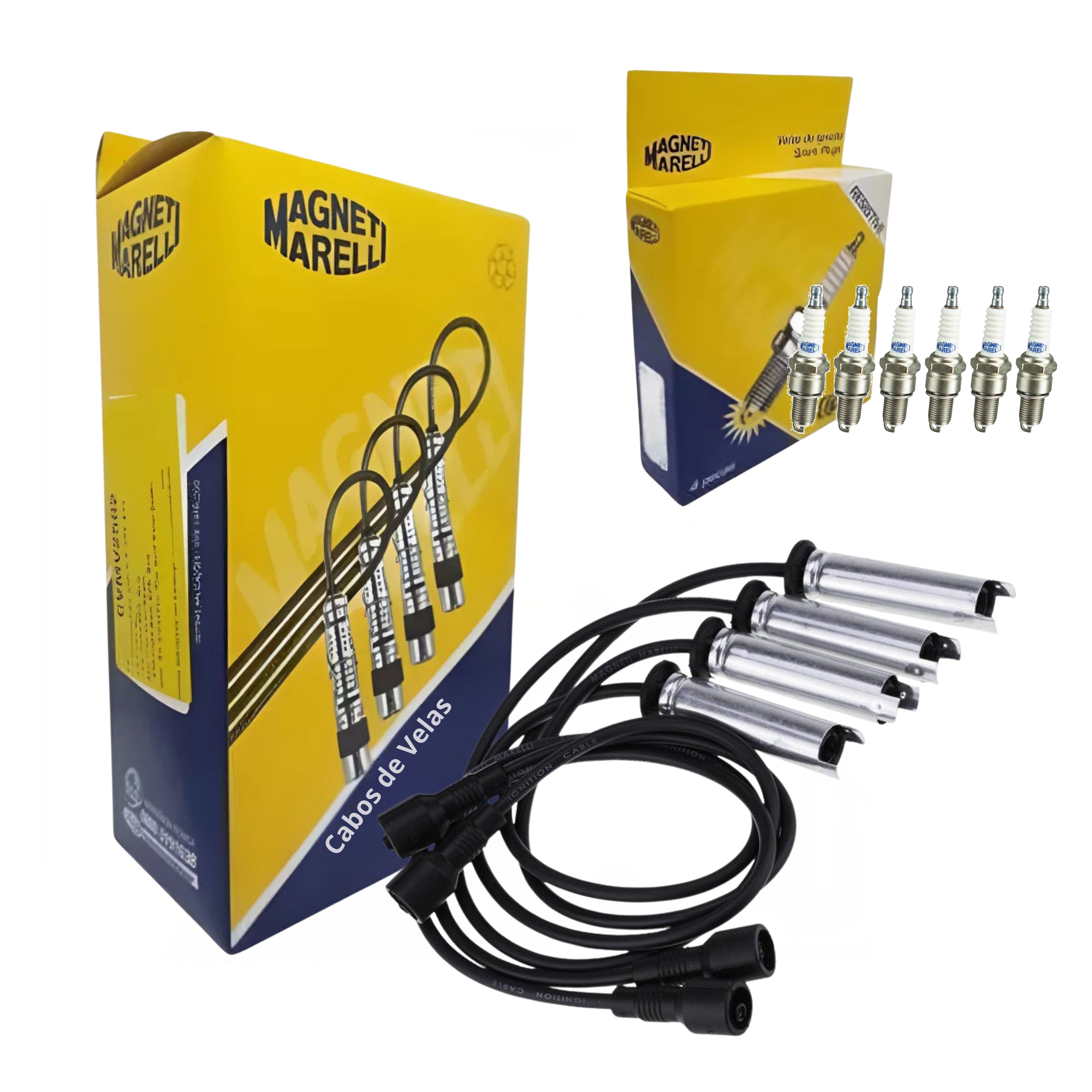 Kit Cabo e Vela de Ignição - Magneti Marelli - CVMG7402 / F5RFMM