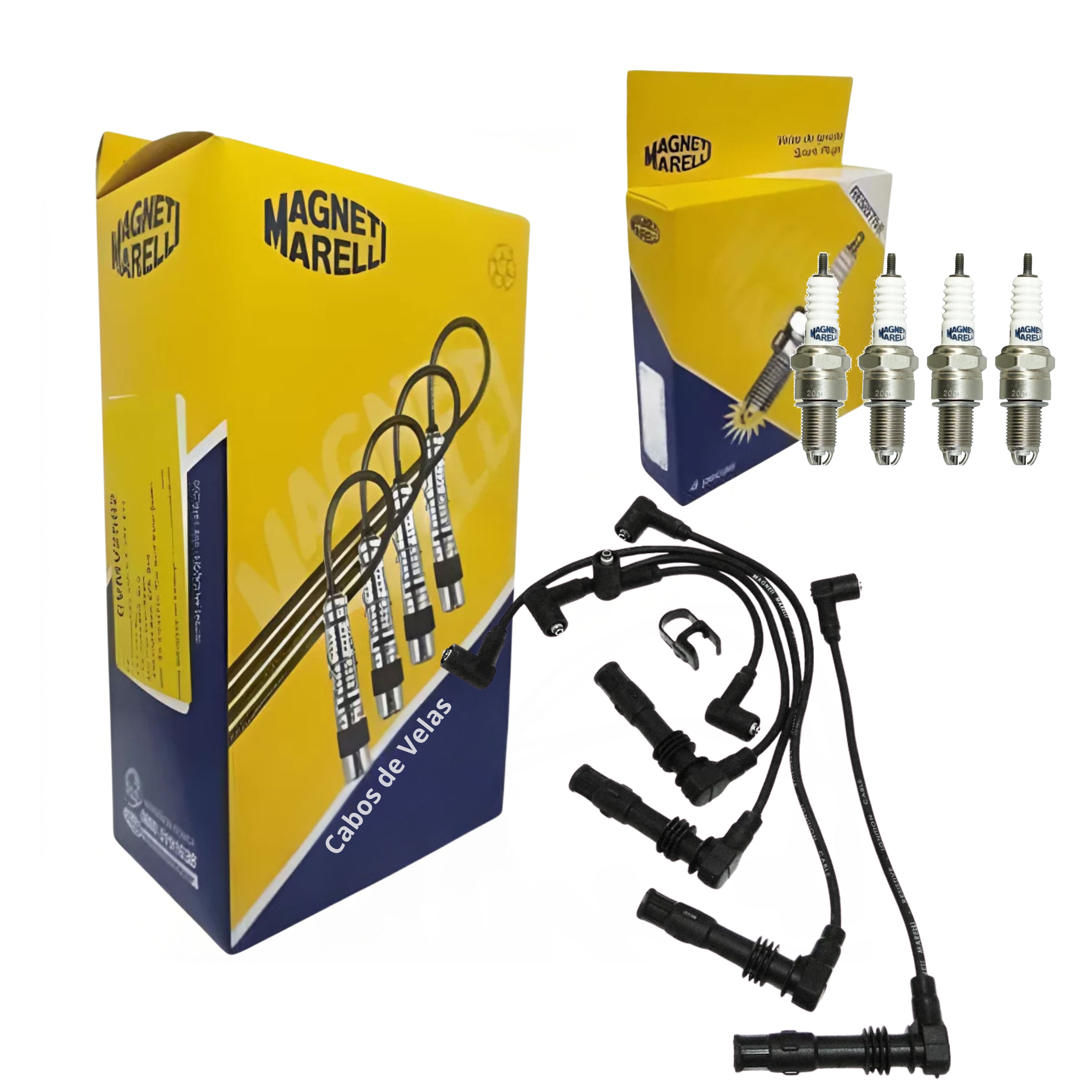 Kit Cabo e Vela de Ignição - Magneti Marelli - CVMV2402 / F5RTJYMM