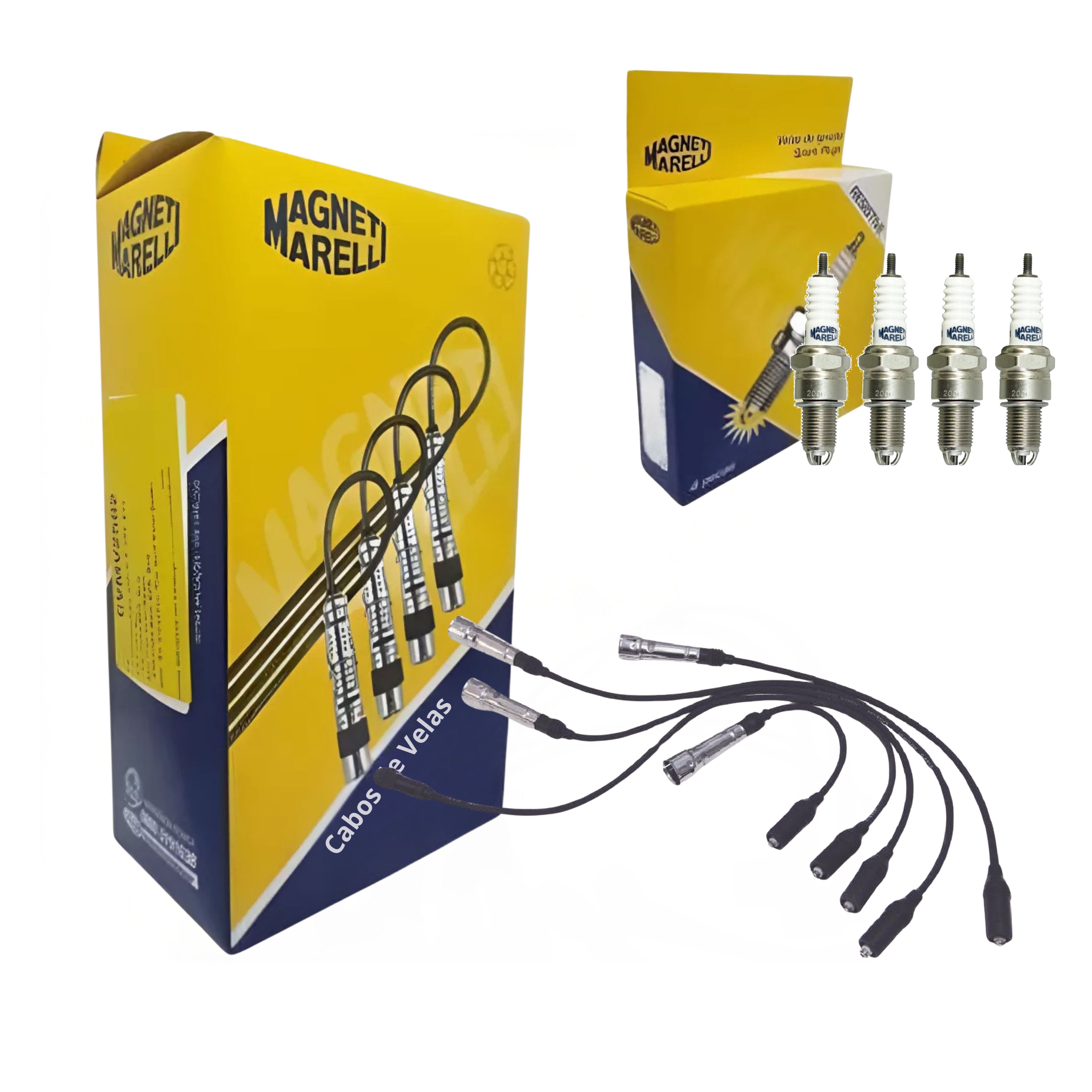 Kit Cabo e Vela de Ignição - Magneti Marelli - CVMV1802 / F5RTJYMM