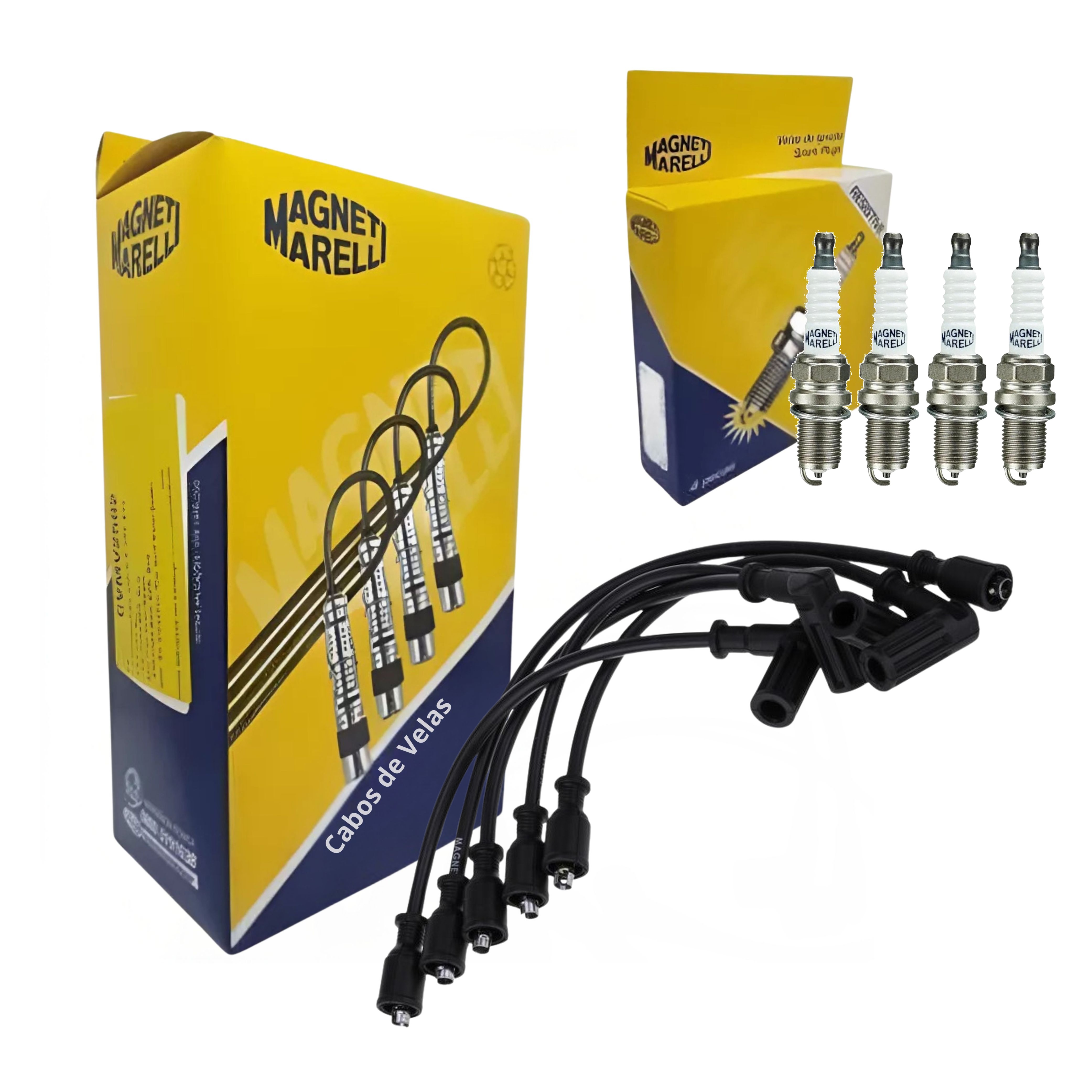 Kit Cabo e Vela de Ignição - Magneti Marelli - CVMT4702 / K6RFMM