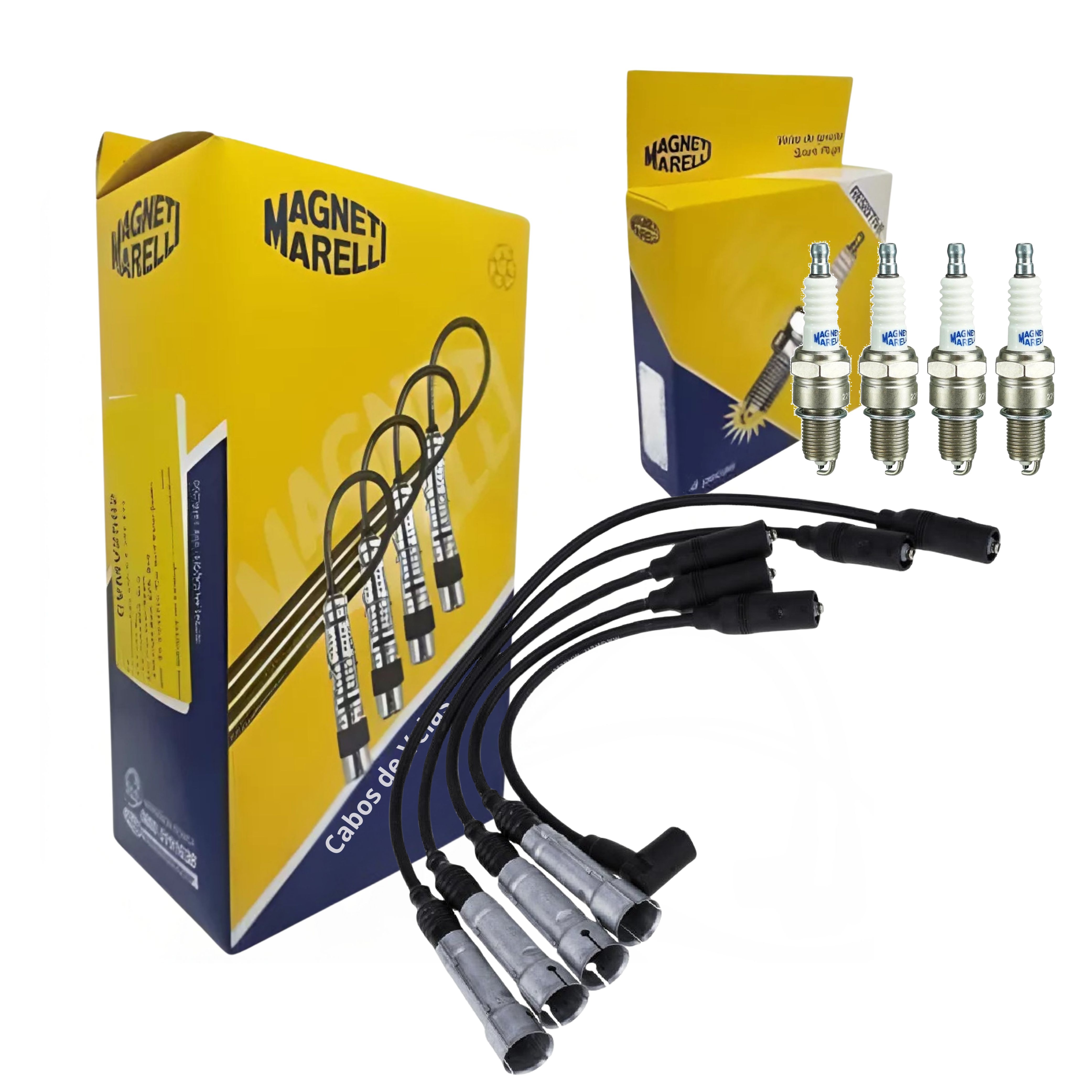 Kit Cabo e Vela de Ignição - Magneti Marelli - CVMV0202 / F6RFMM