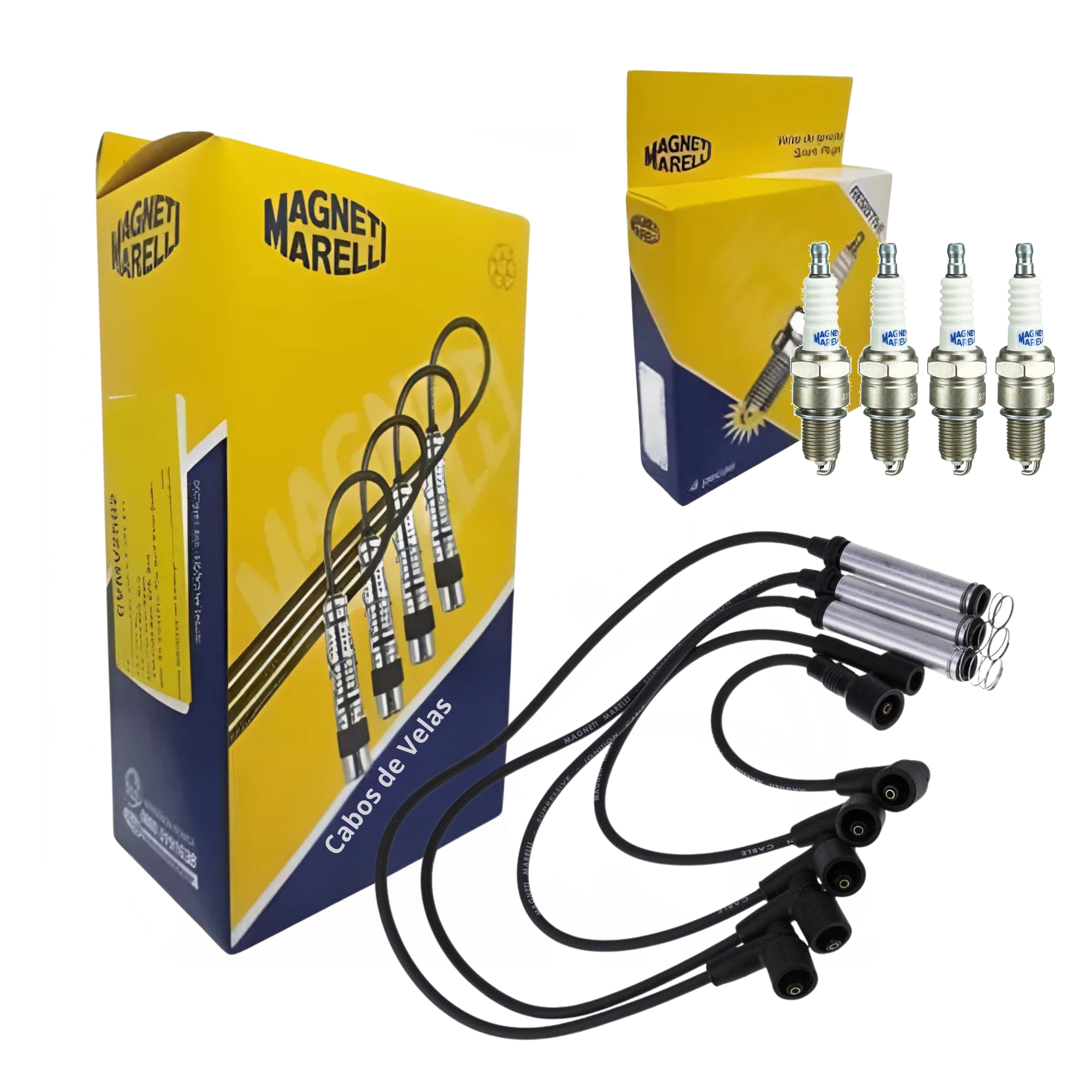 Kit Cabo e Vela de Ignição - Magneti Marelli - CVMG6602 / F6RFMM