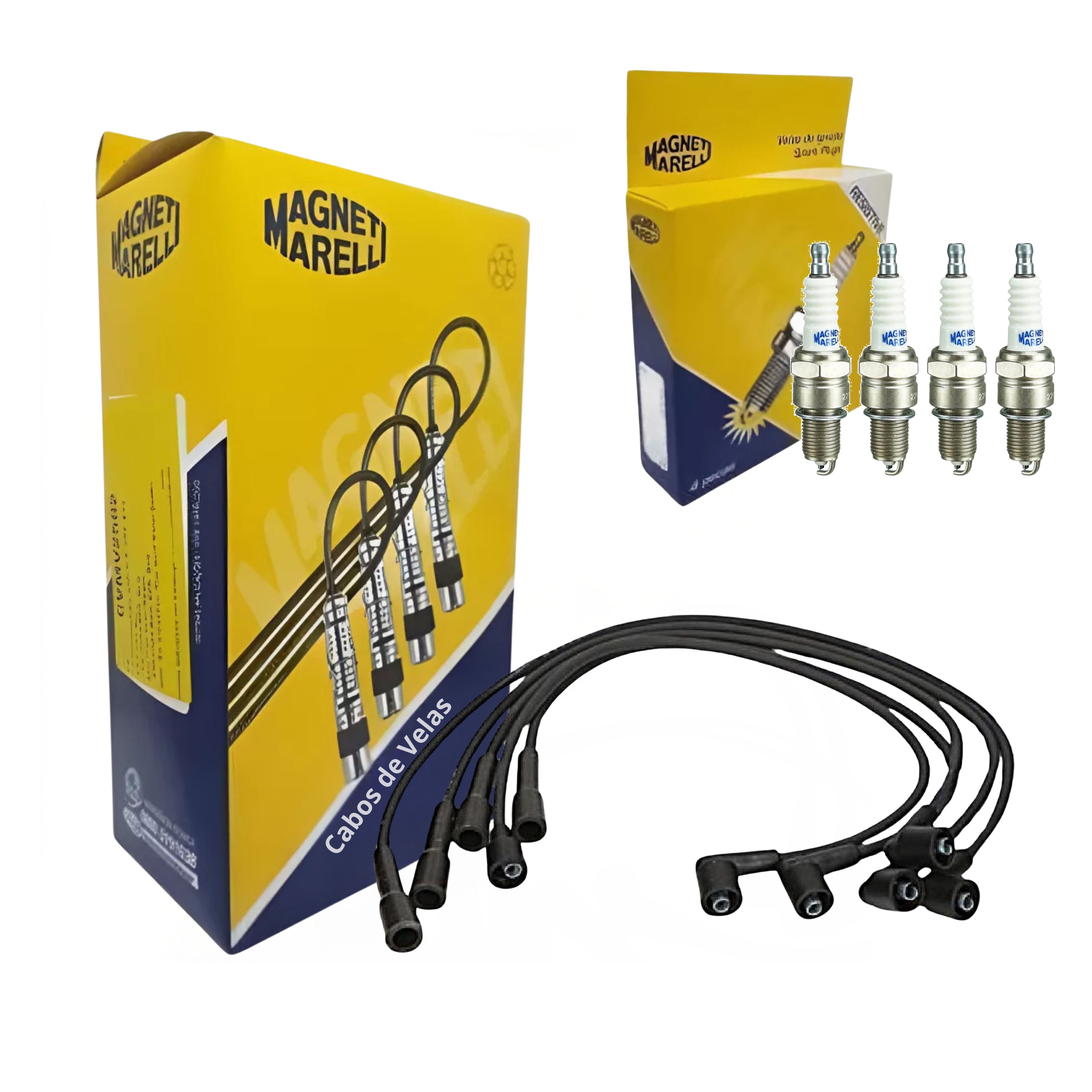 Kit Cabo e Vela de Ignição - Magneti Marelli - CVMS0102 / F6RFMM