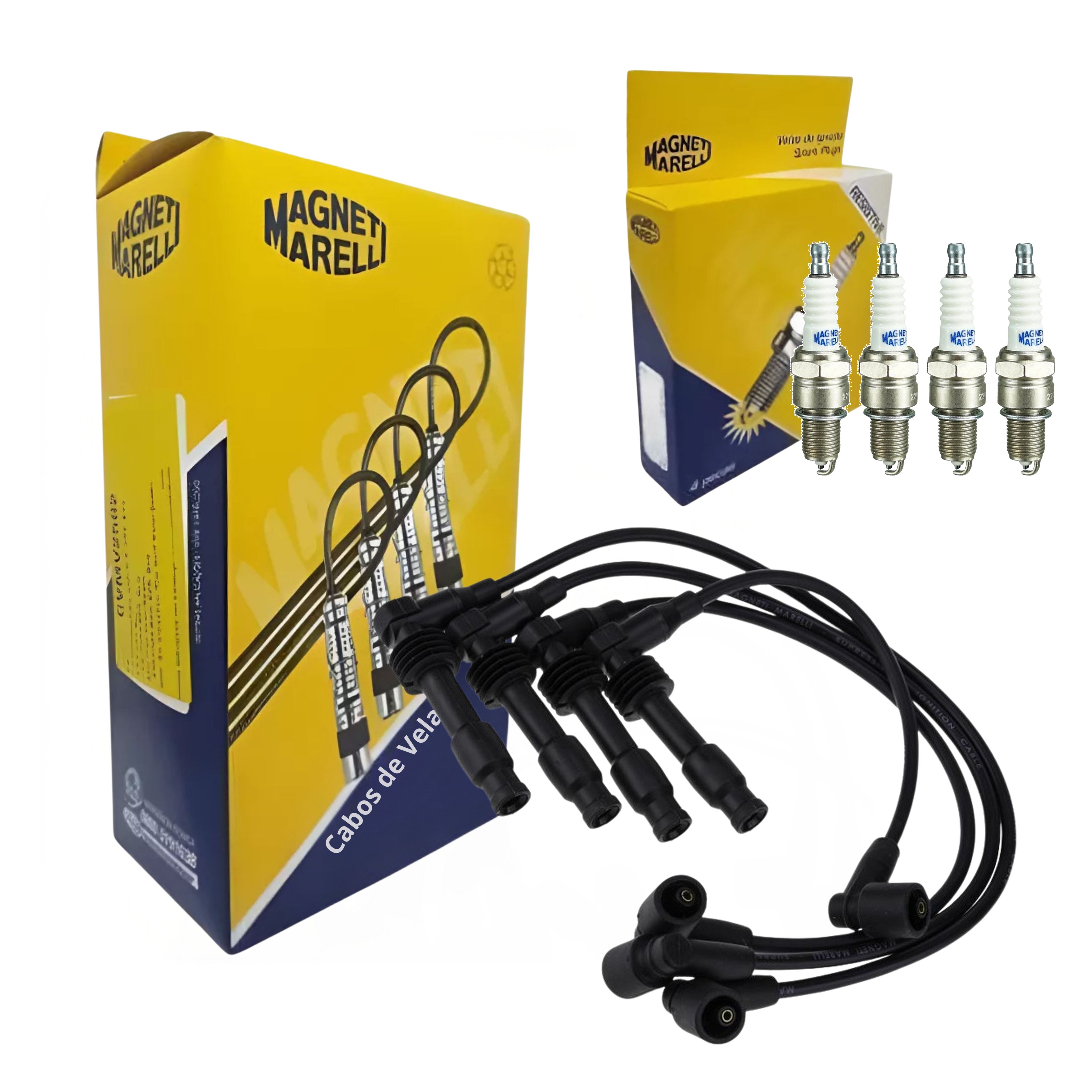Kit Cabo e Vela de Ignição - Magneti Marelli - CVMG7902 / F6RFMM