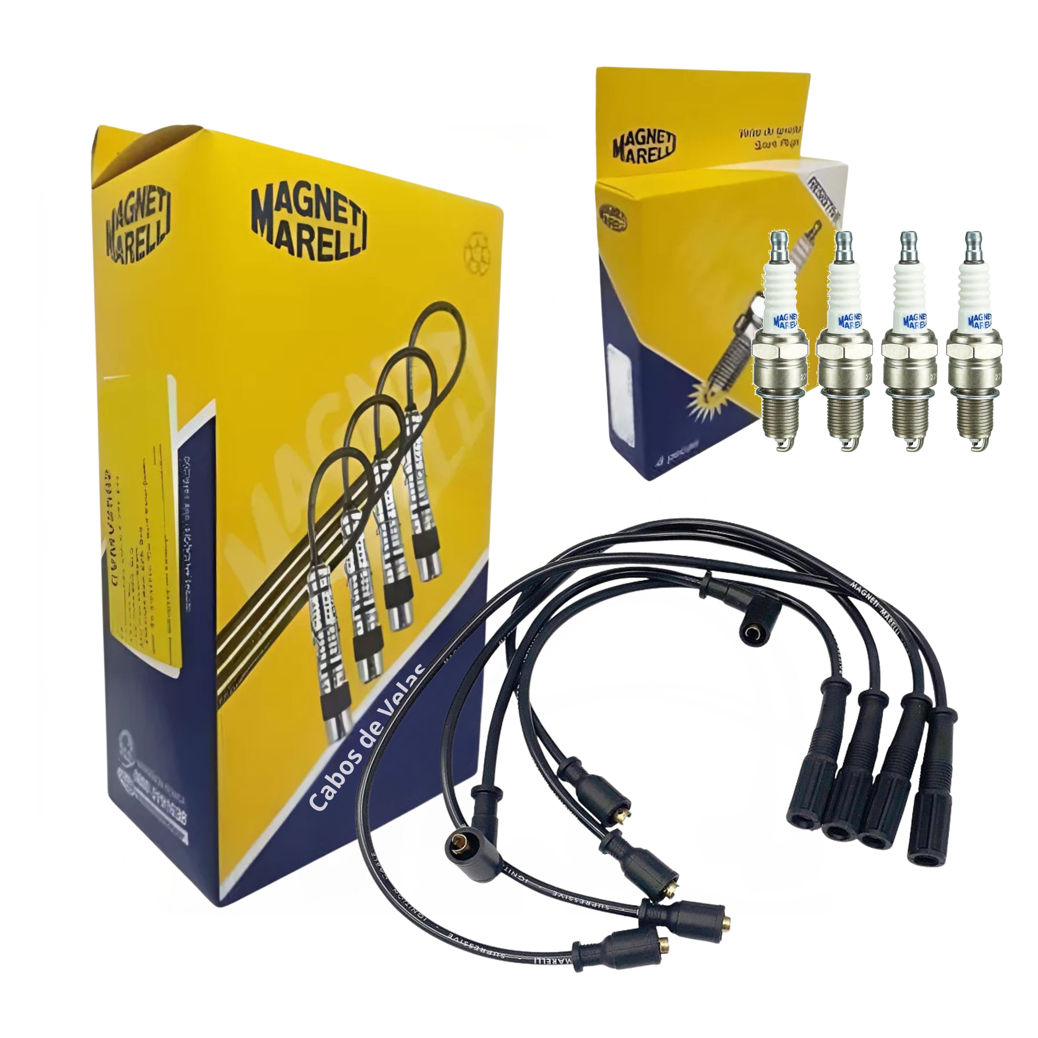 Kit Cabo e Vela de Ignição - Magneti Marelli - CVMT0302 / F6RFMM