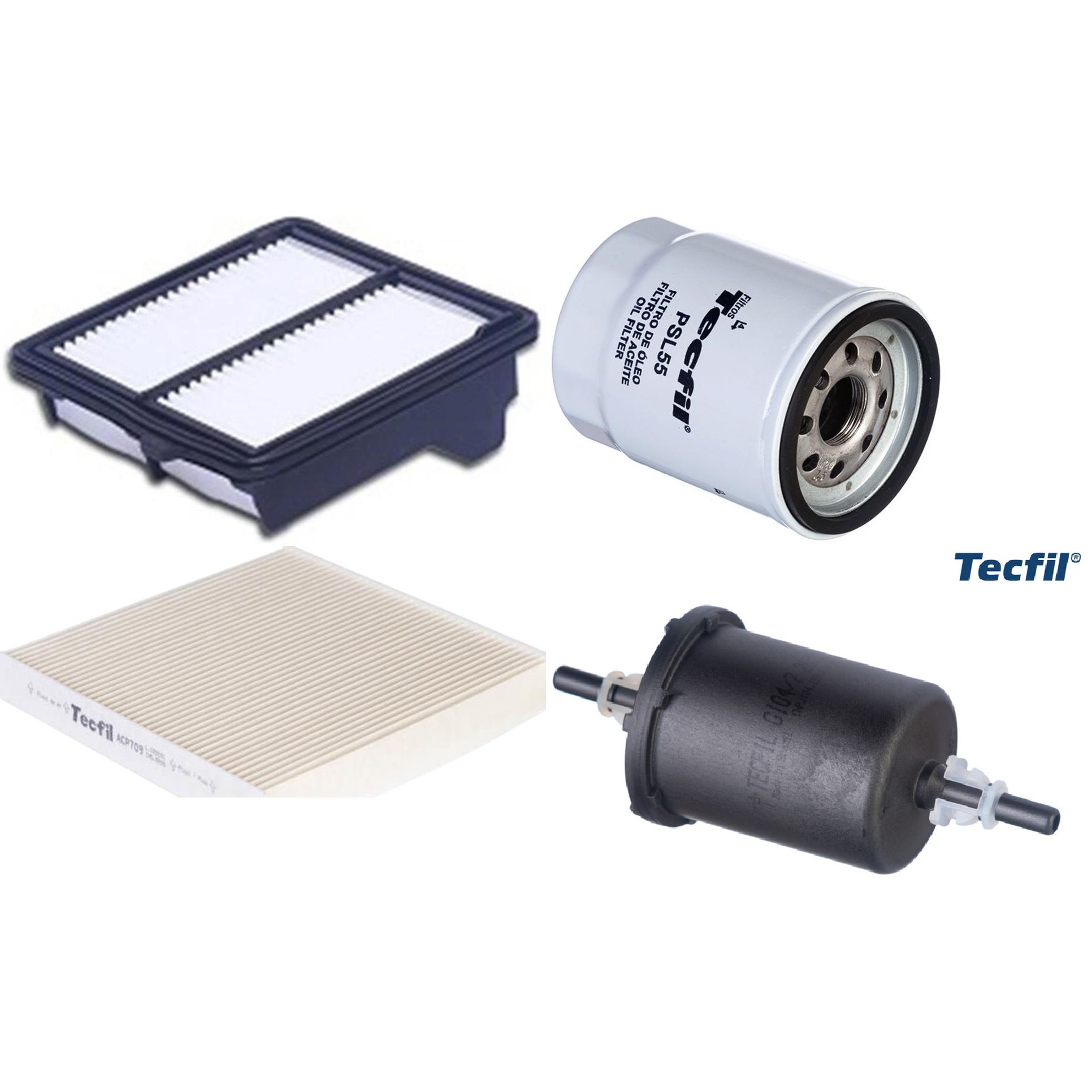 Kit Filtros de Ar do Motor, Óleo, Cabine e Combustível - Tecfil - ACP709 / ARL1035 / GI04/7 / PSL55