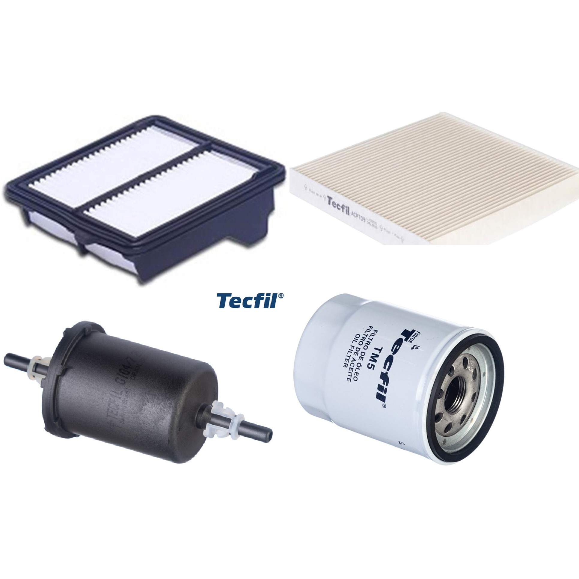 Kit Filtros de Ar do Motor, Óleo, Cabine e Combustível - Tecfil - ACP709 / ARL1035 / GI04/7 / PSL55M-(TM5)