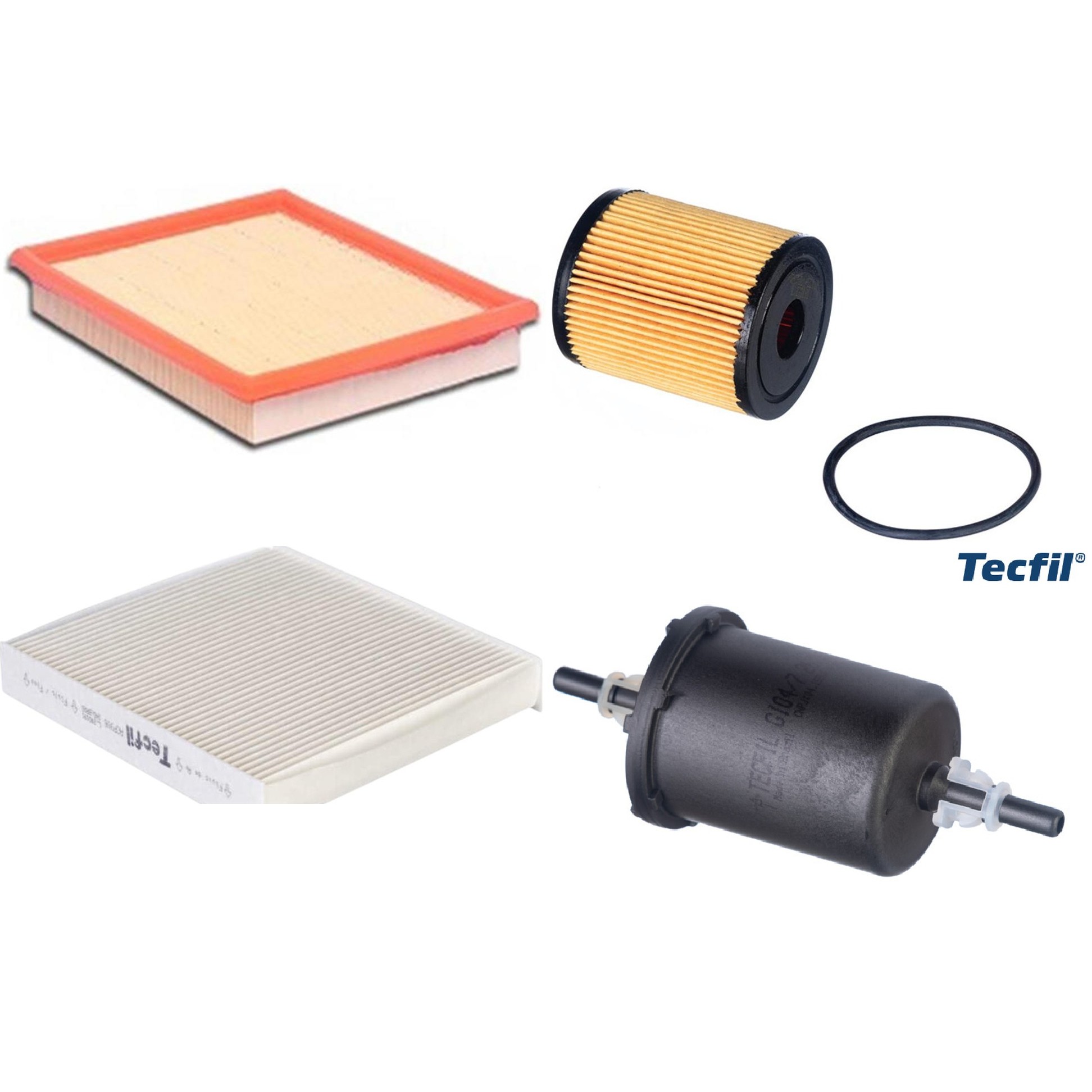 Kit Filtros de Ar do Motor, Óleo, Cabine e Combustível - Tecfil - ACP906 / ARL4150 / GI04/7 / PEL119