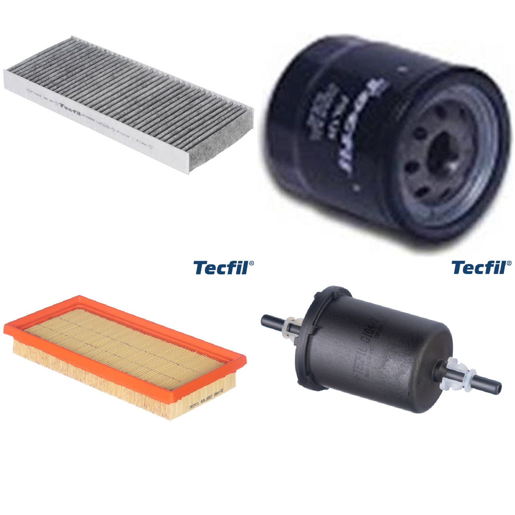 Kit Filtros de Ar do Motor, Óleo, Cabine e Combustível - Tecfil - ACA888 / ARL2207 / GI04/7 / PSL129